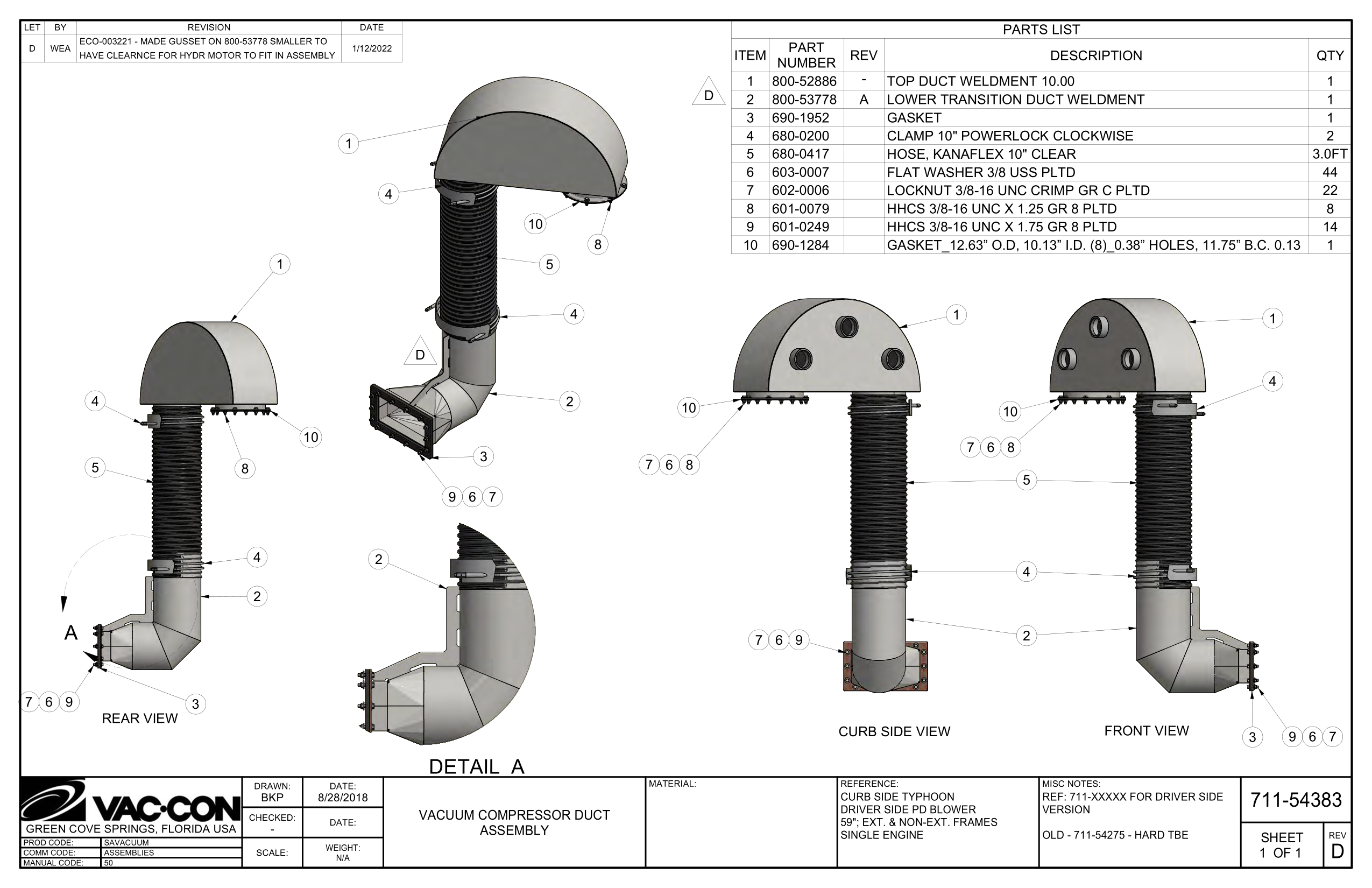 Have Clearnce For Hydr Motor To Fit In Assembly