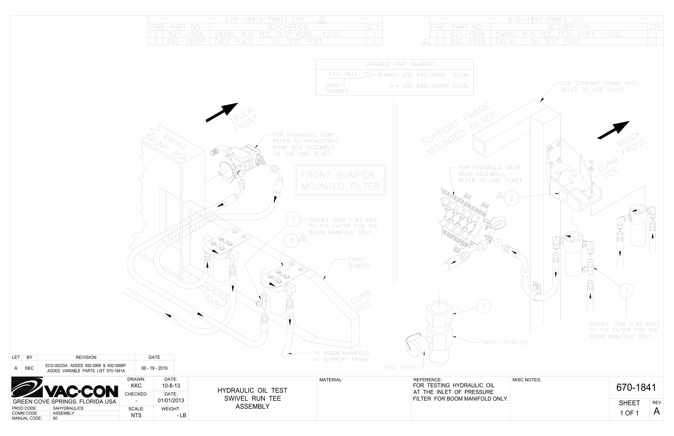 Filter  For Boom Manifold Only.