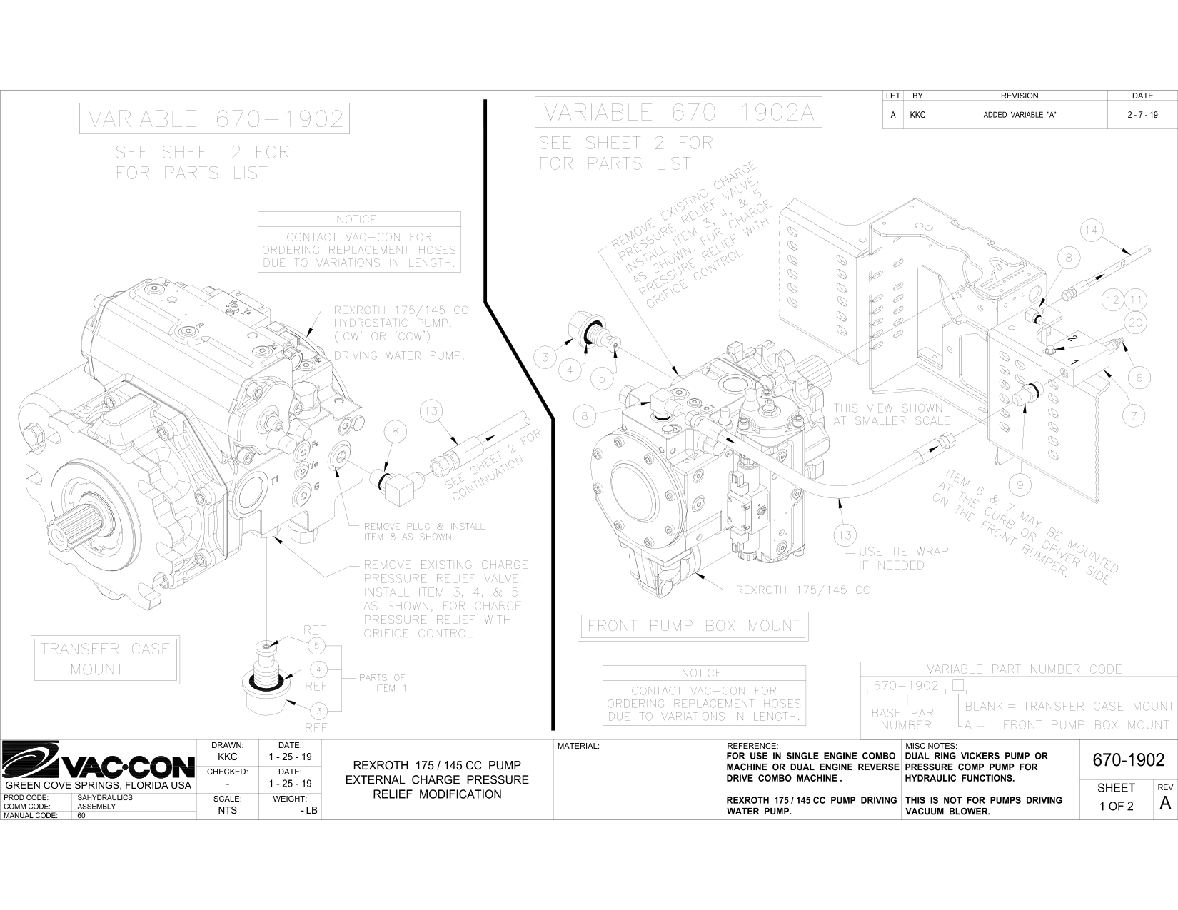 Rexroth  175 / 145 Cc  Pump  Driving