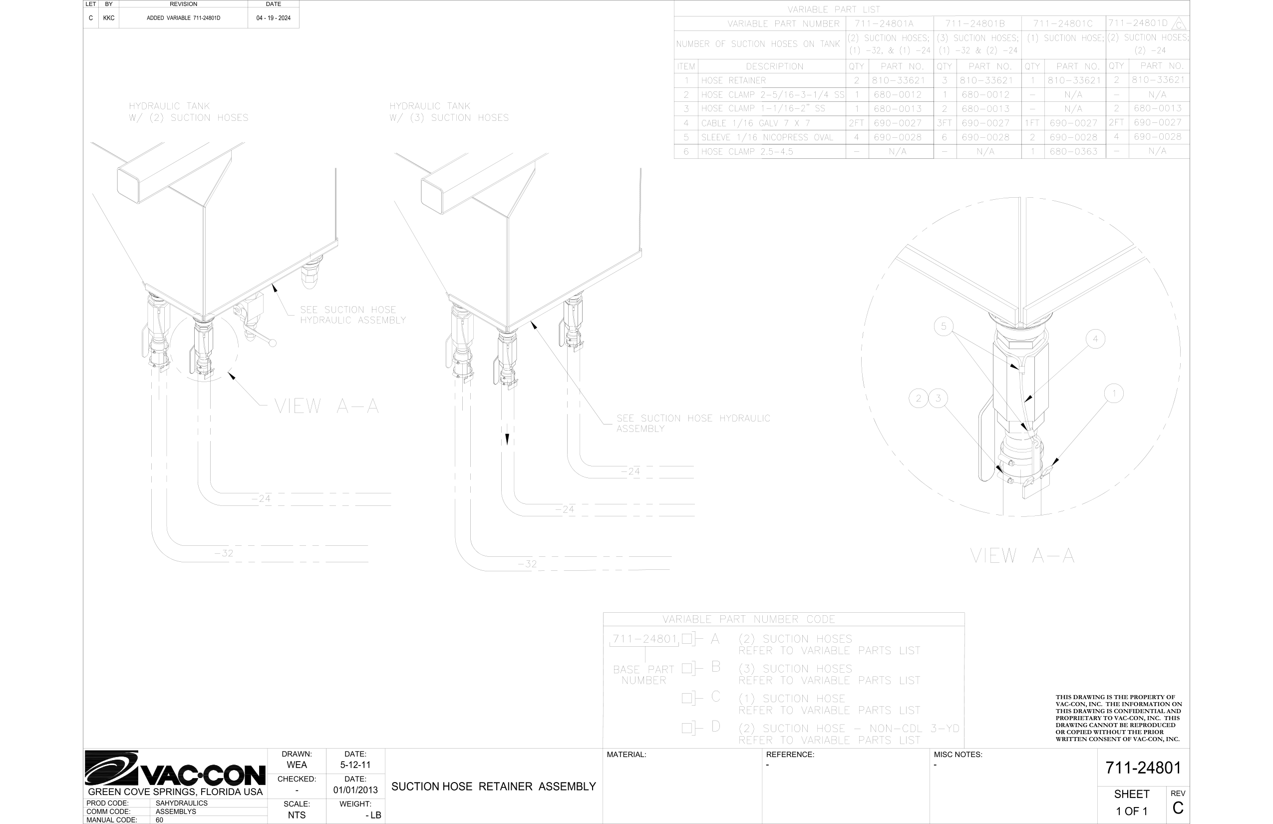 Suction Hose  Retainer  Assembly