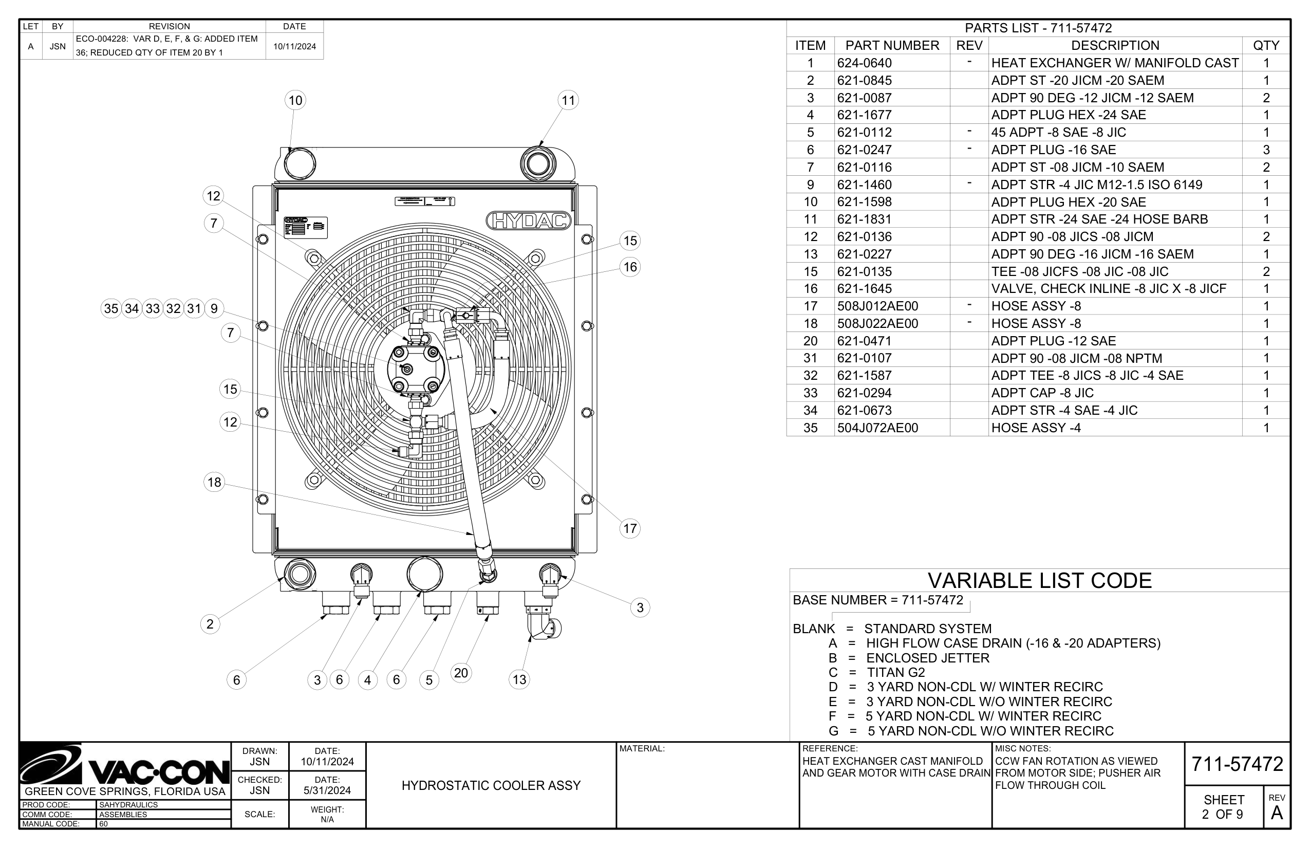 Valve, Check Inline -8 Jic X -8 Jicf