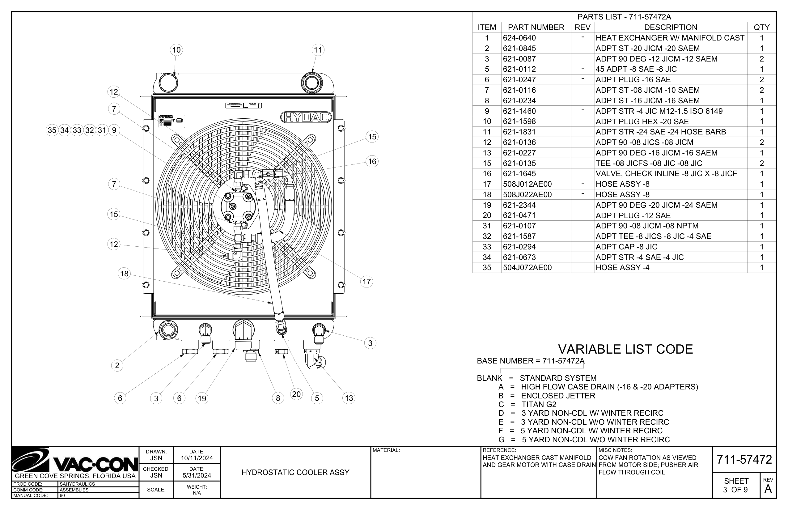 Valve, Check Inline -8 Jic X -8 Jicf