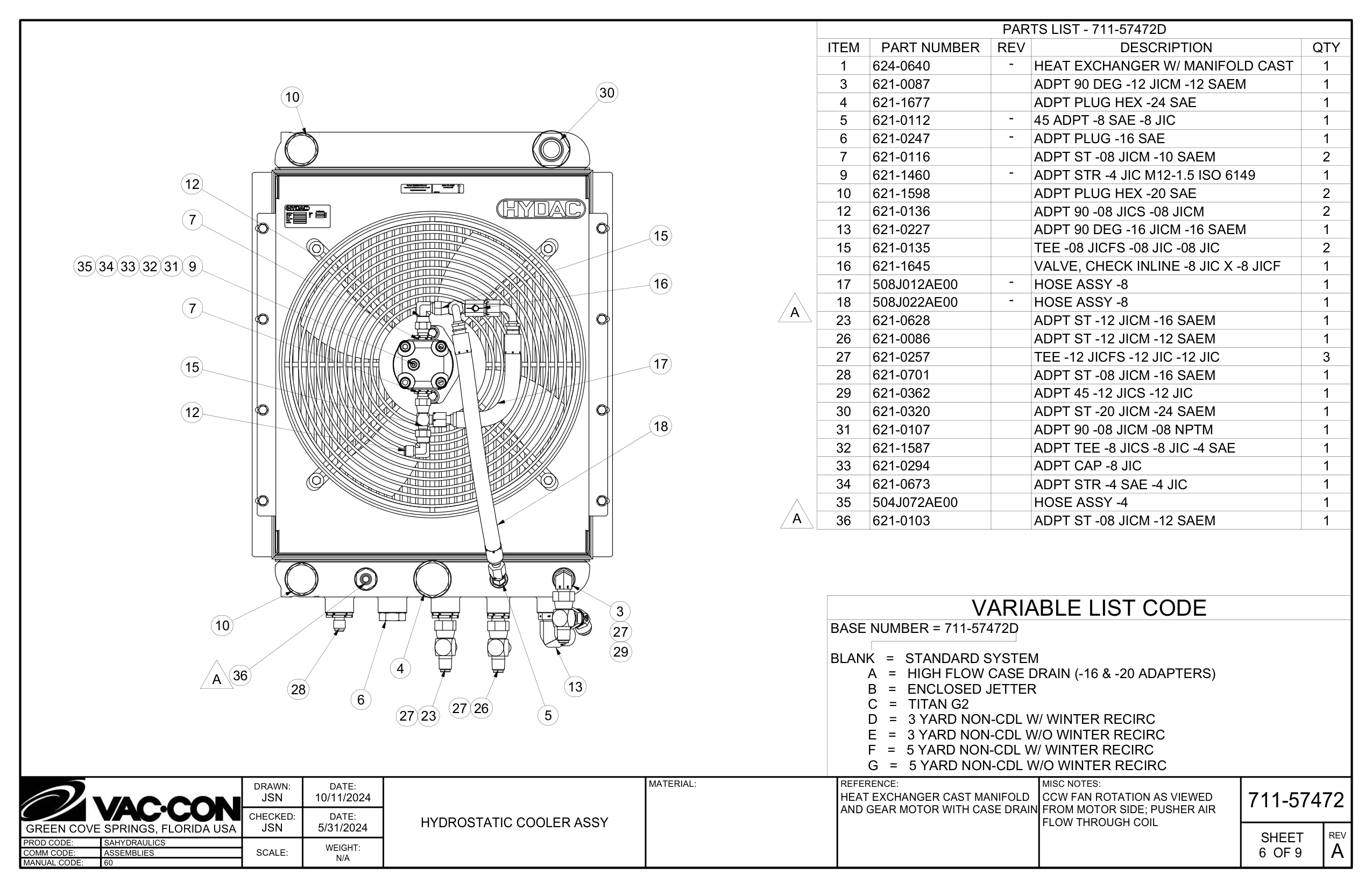 Valve, Check Inline -8 Jic X -8 Jicf