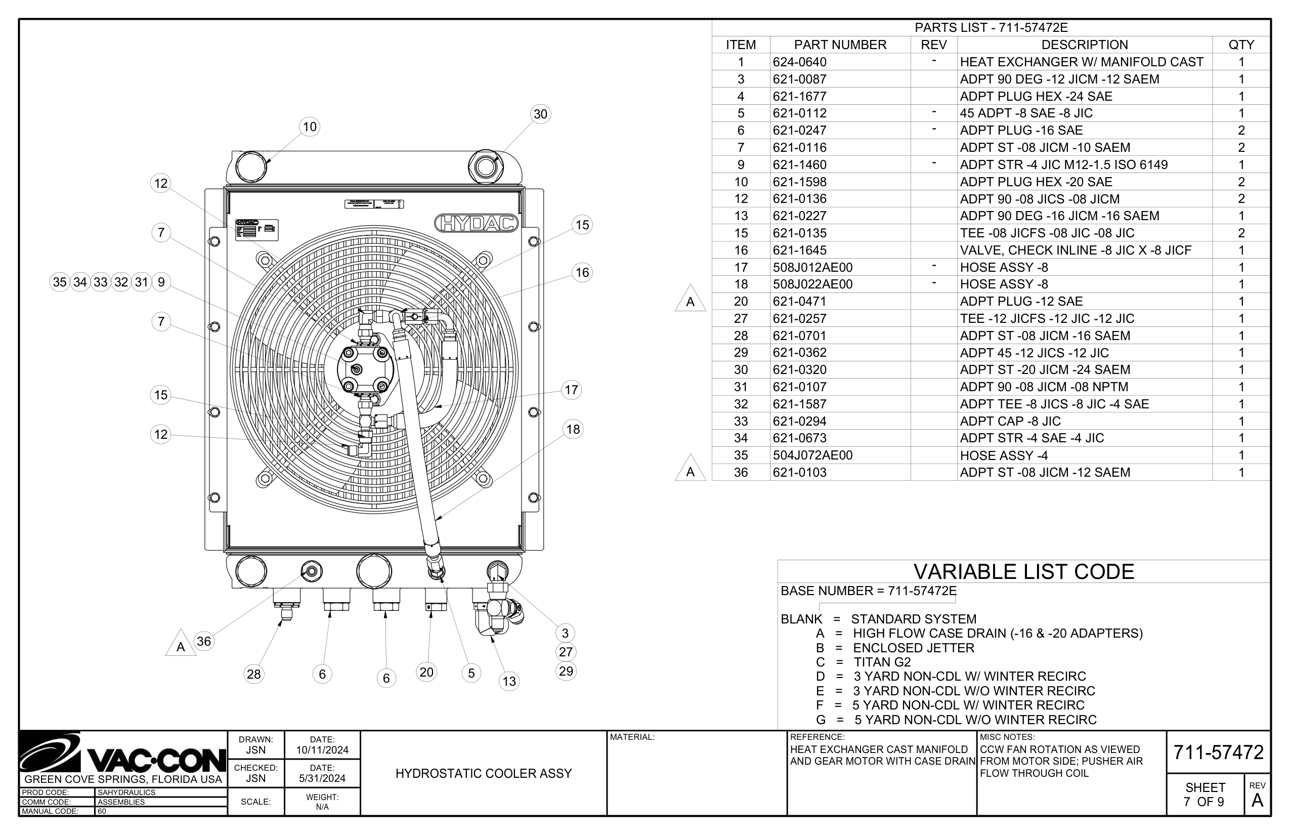 Valve, Check Inline -8 Jic X -8 Jicf