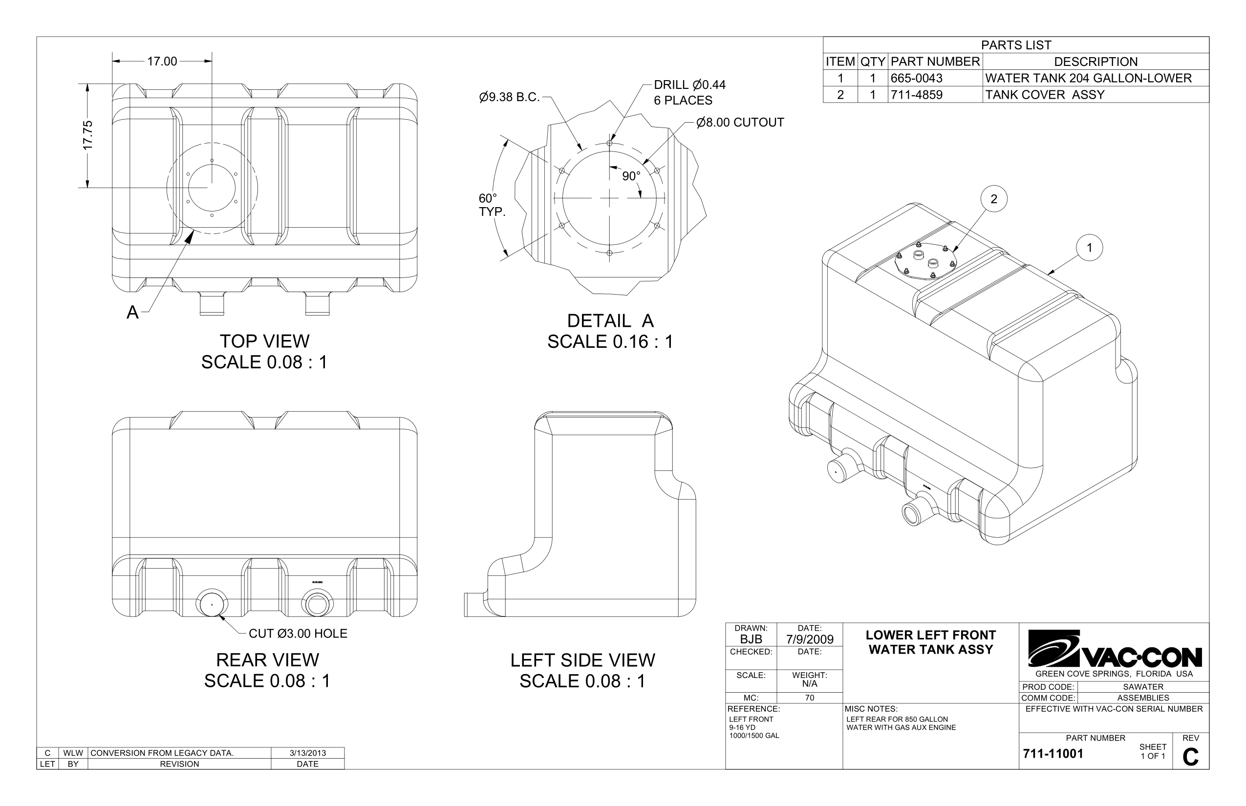 Water Tank 204 Gallon-Lower