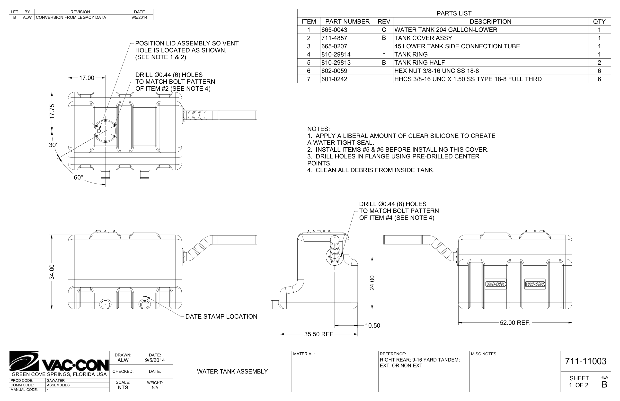 2.  Install Items #5 & #6 Before Installing This Cover.