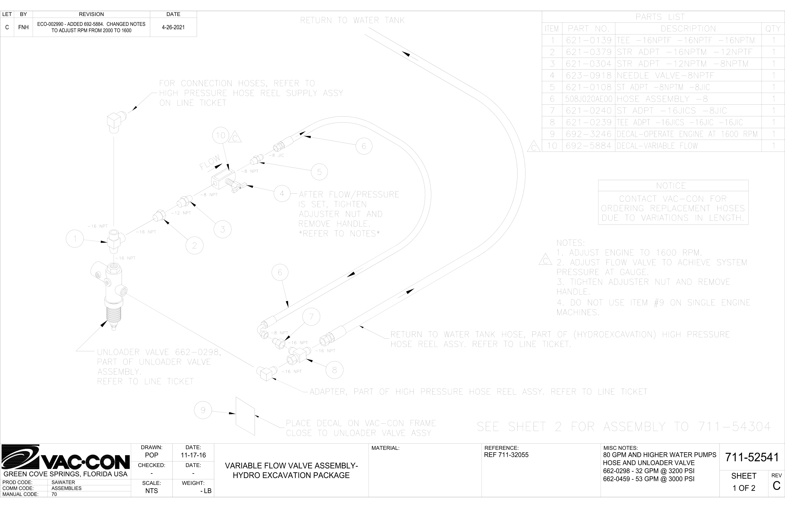 Variable Flow Valve Assembly-
