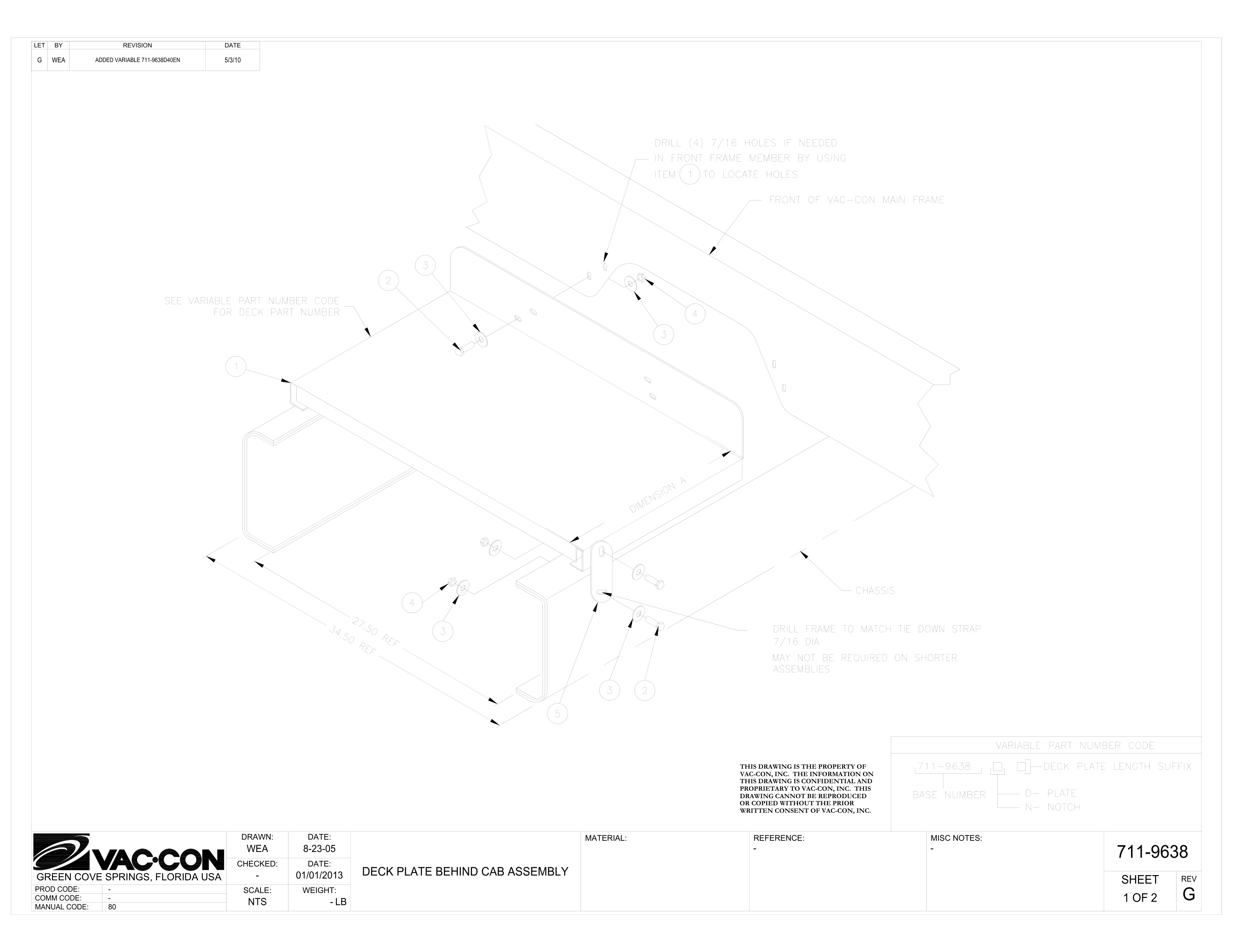Deck Plate Behind Cab Assembly