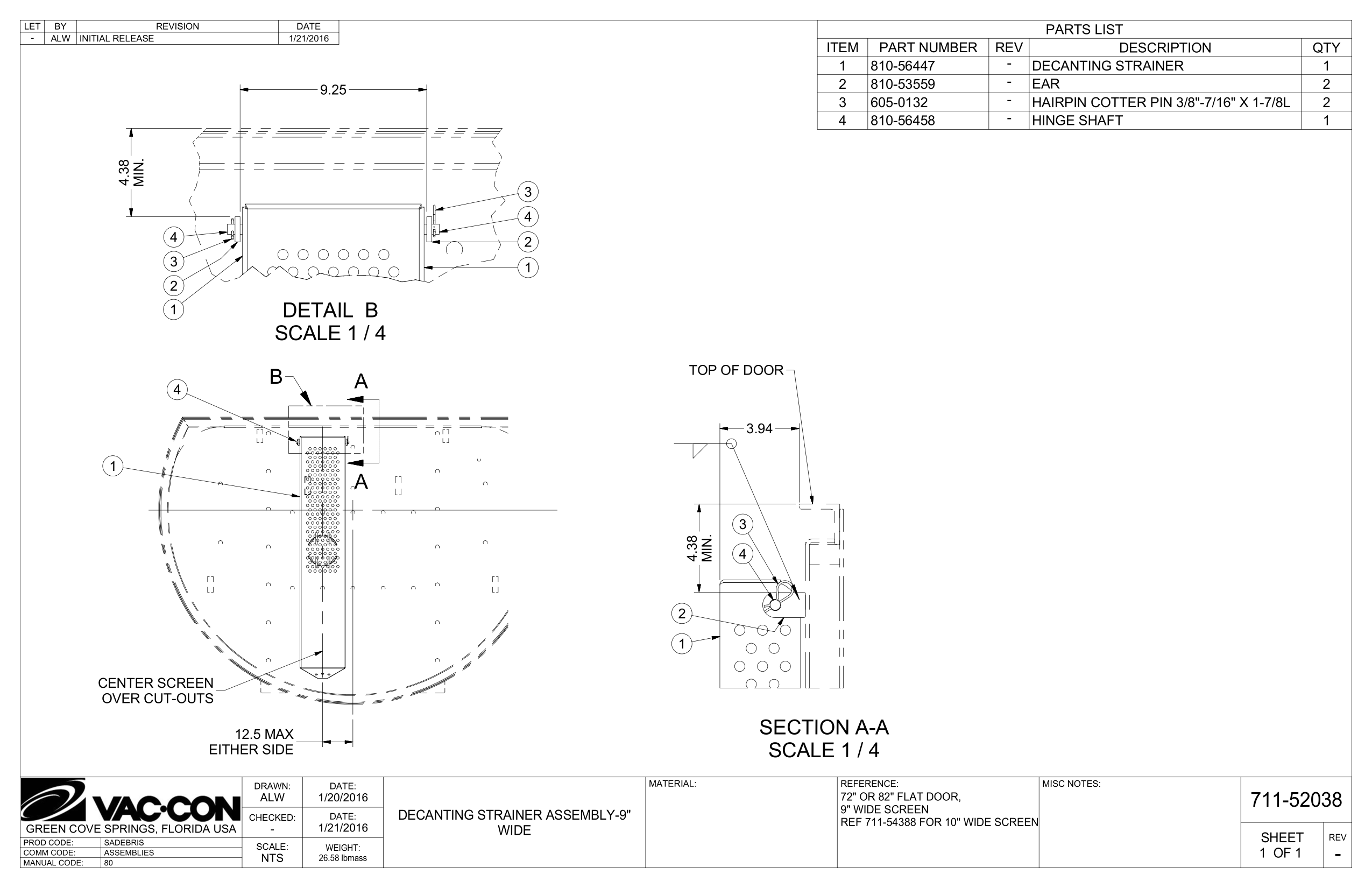Decanting Strainer Assembly-9"