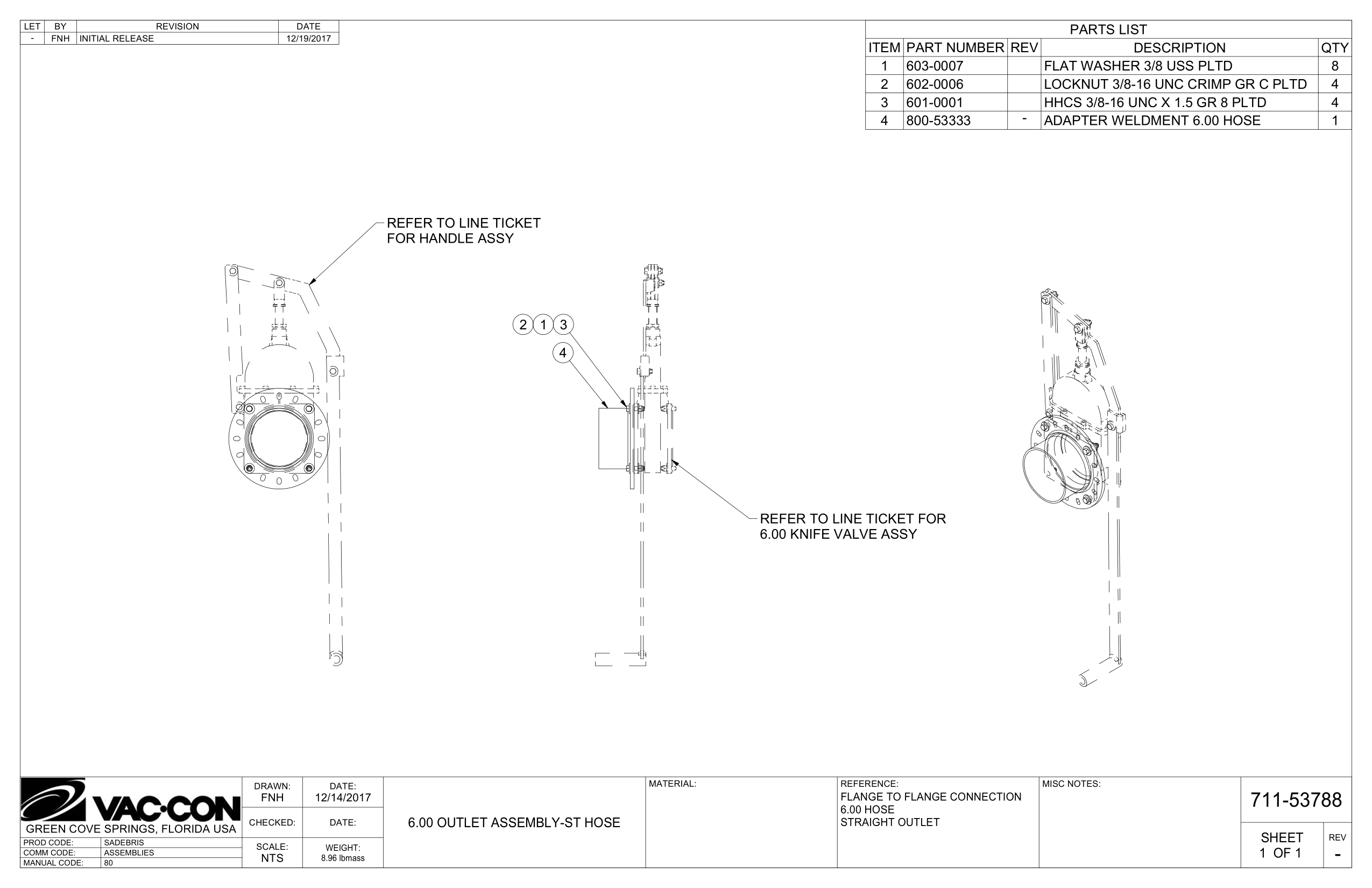 6.00 Outlet Assembly-St Hose