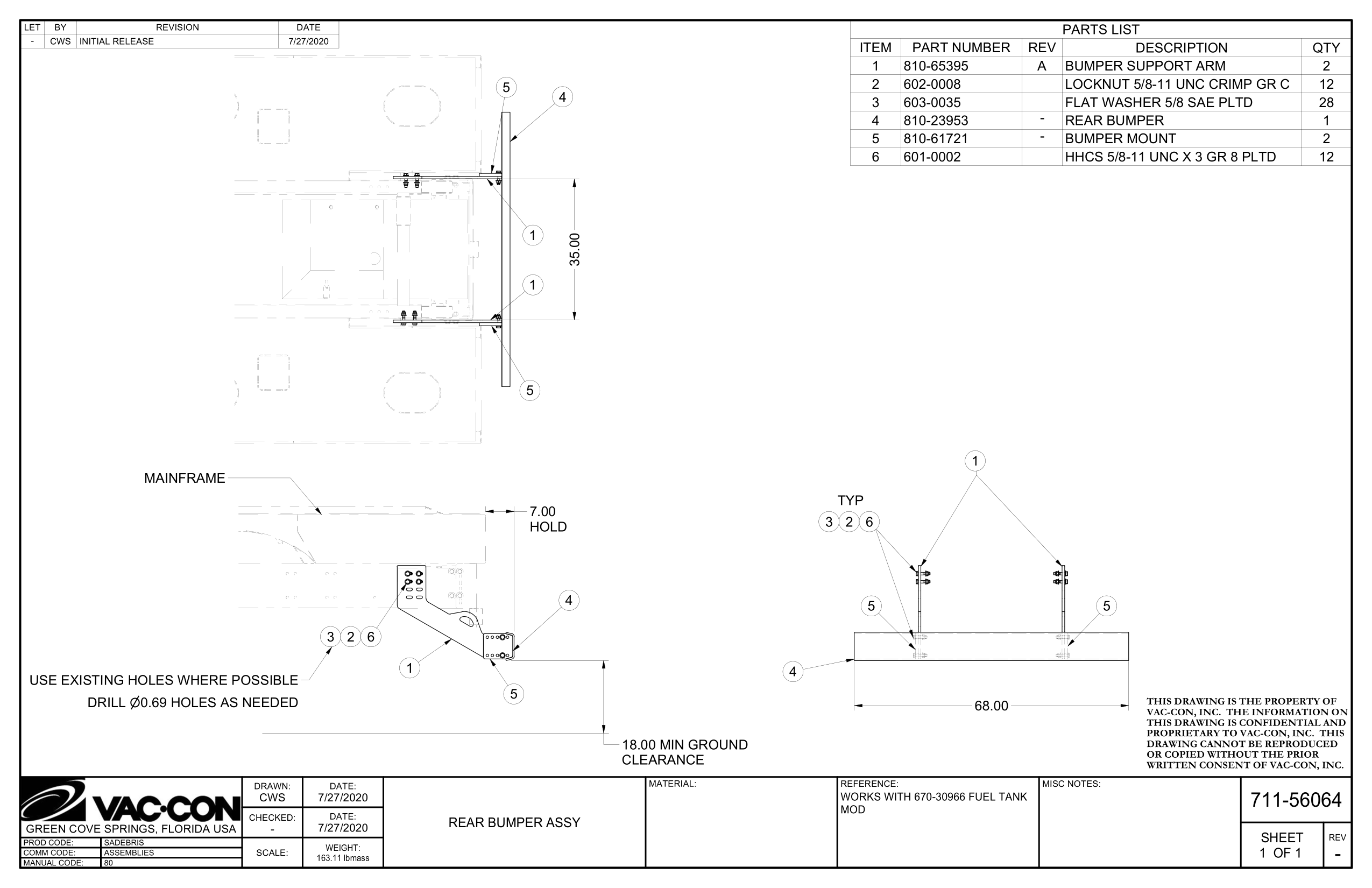 Works With 670-30966 Fuel Tank