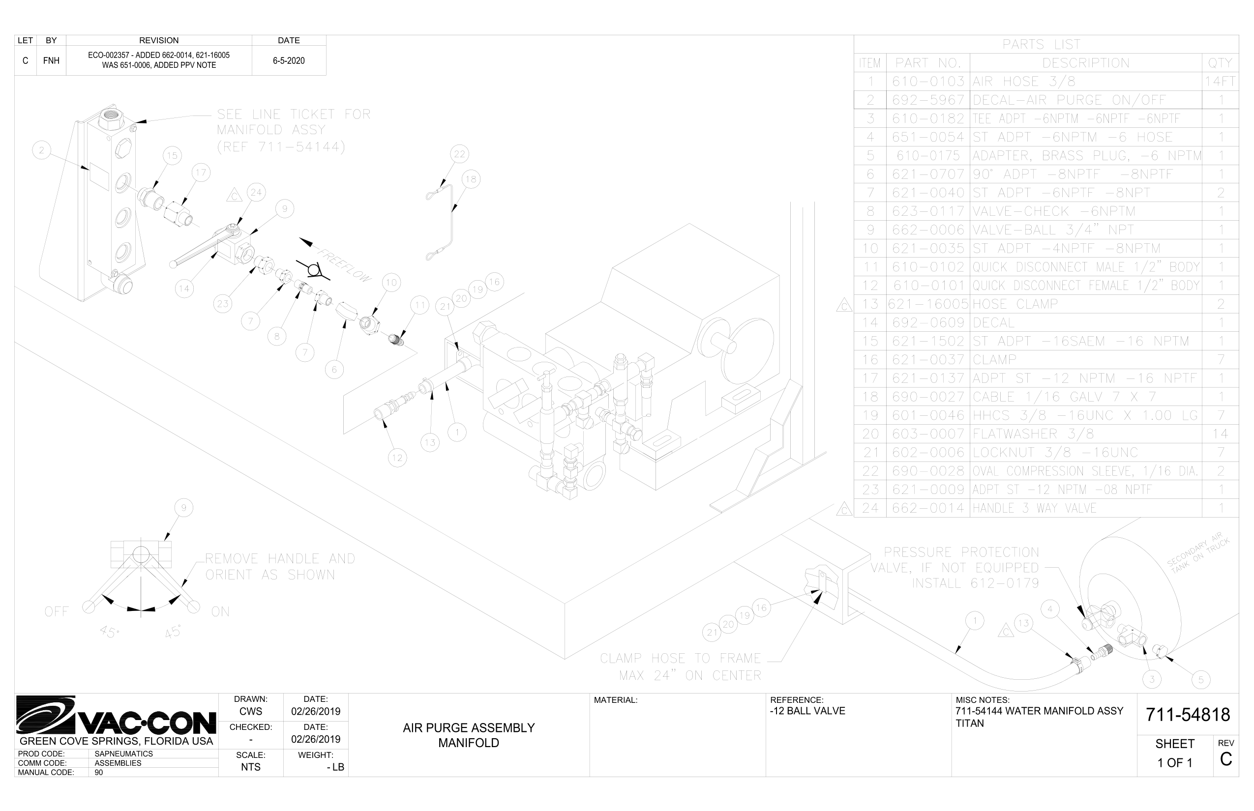 WATER MANIFOLD ASSY (711-54144)