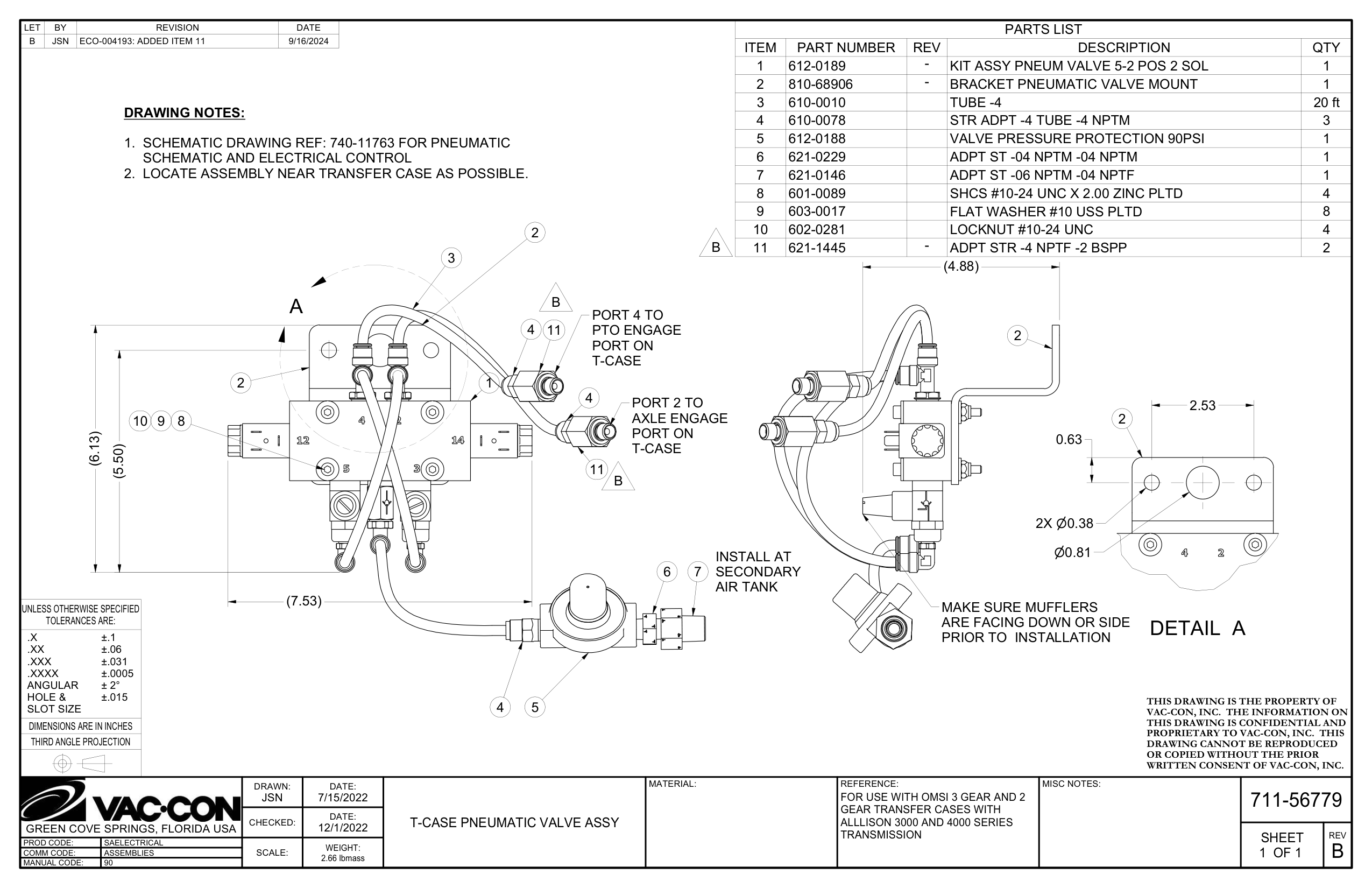 2.  Locate Assembly Near Transfer Case As Possible.
