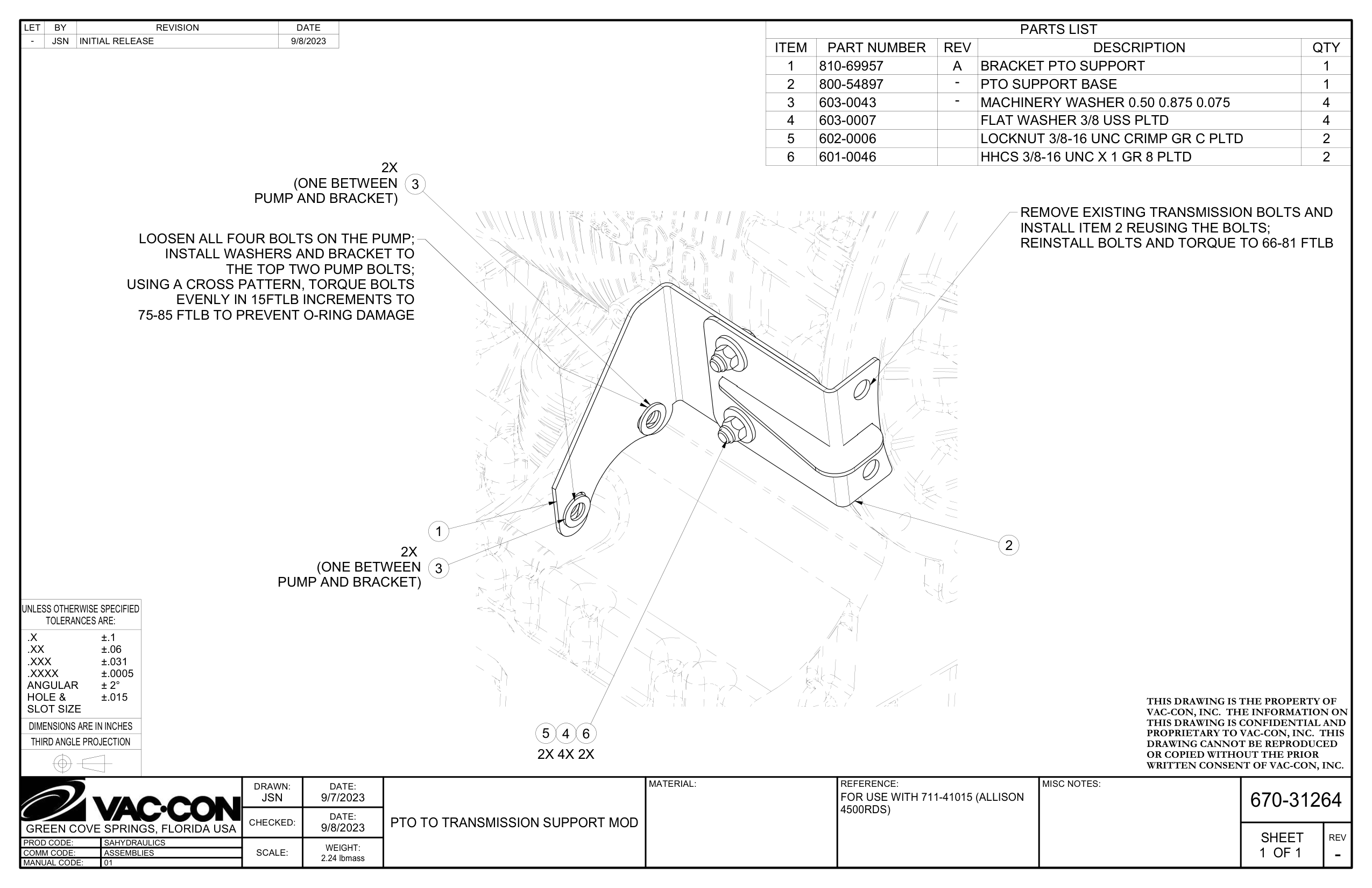 Loosen All Four Bolts On The Pump;