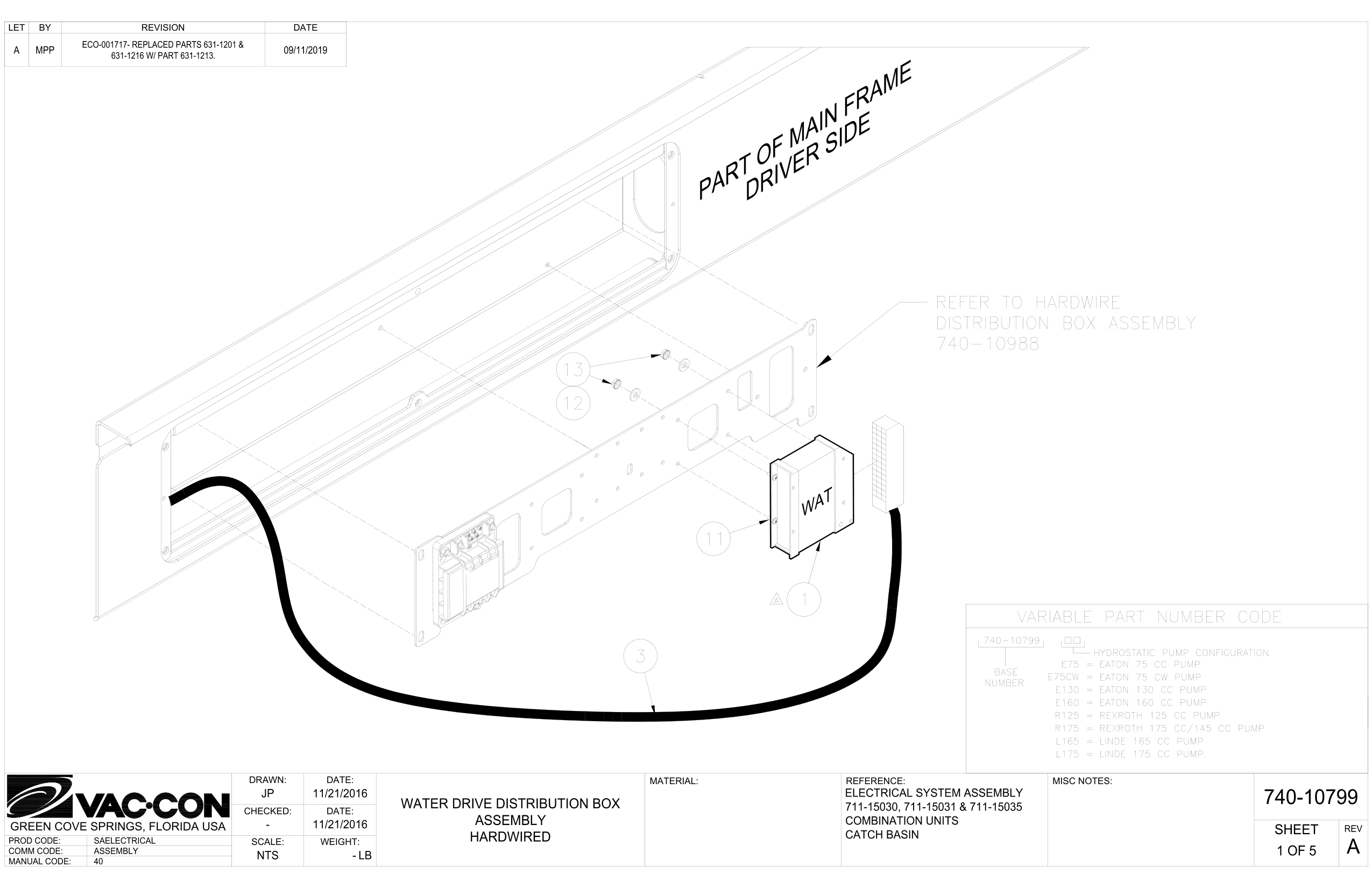 WATER DRIVE DISTRIBUTION BOX
