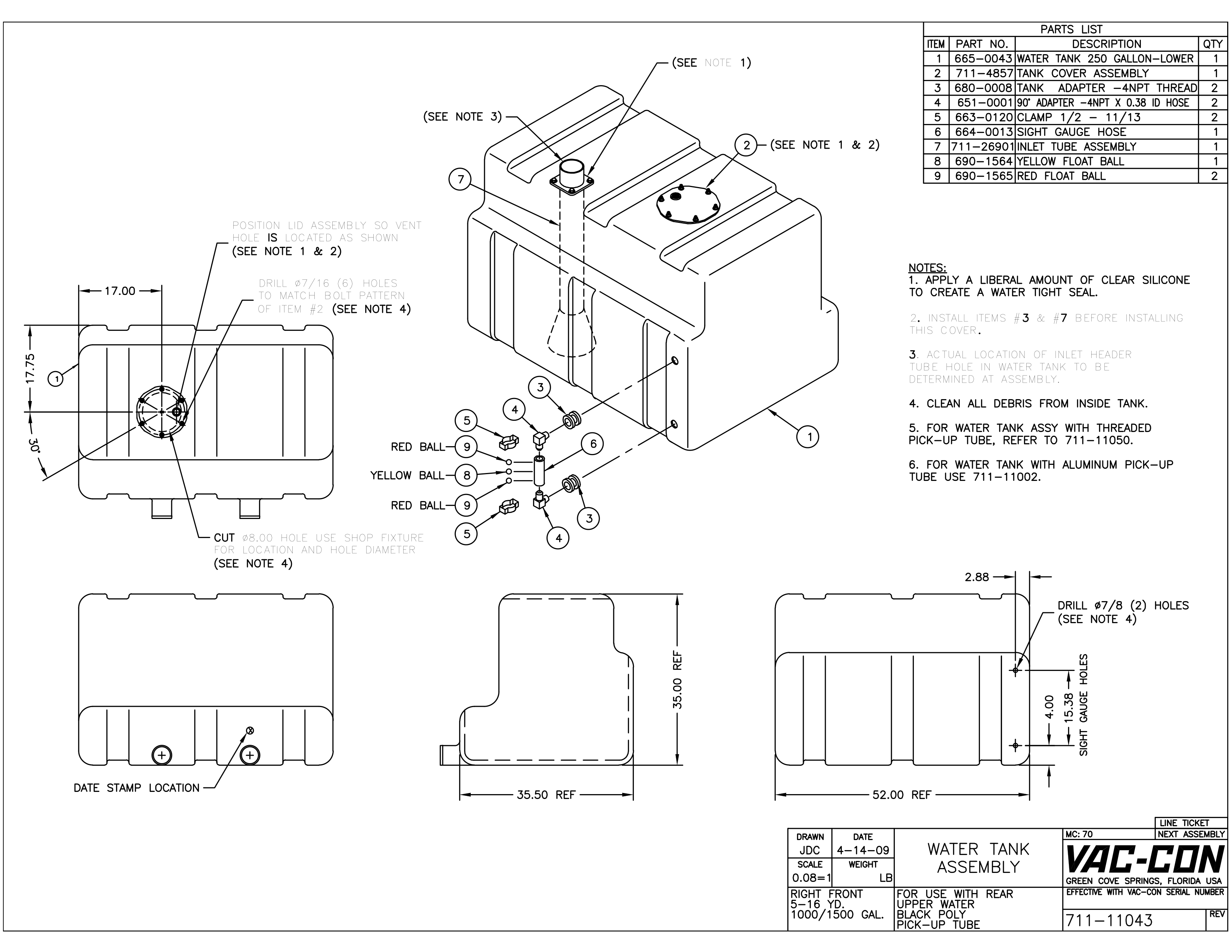 Water Tank Assembly