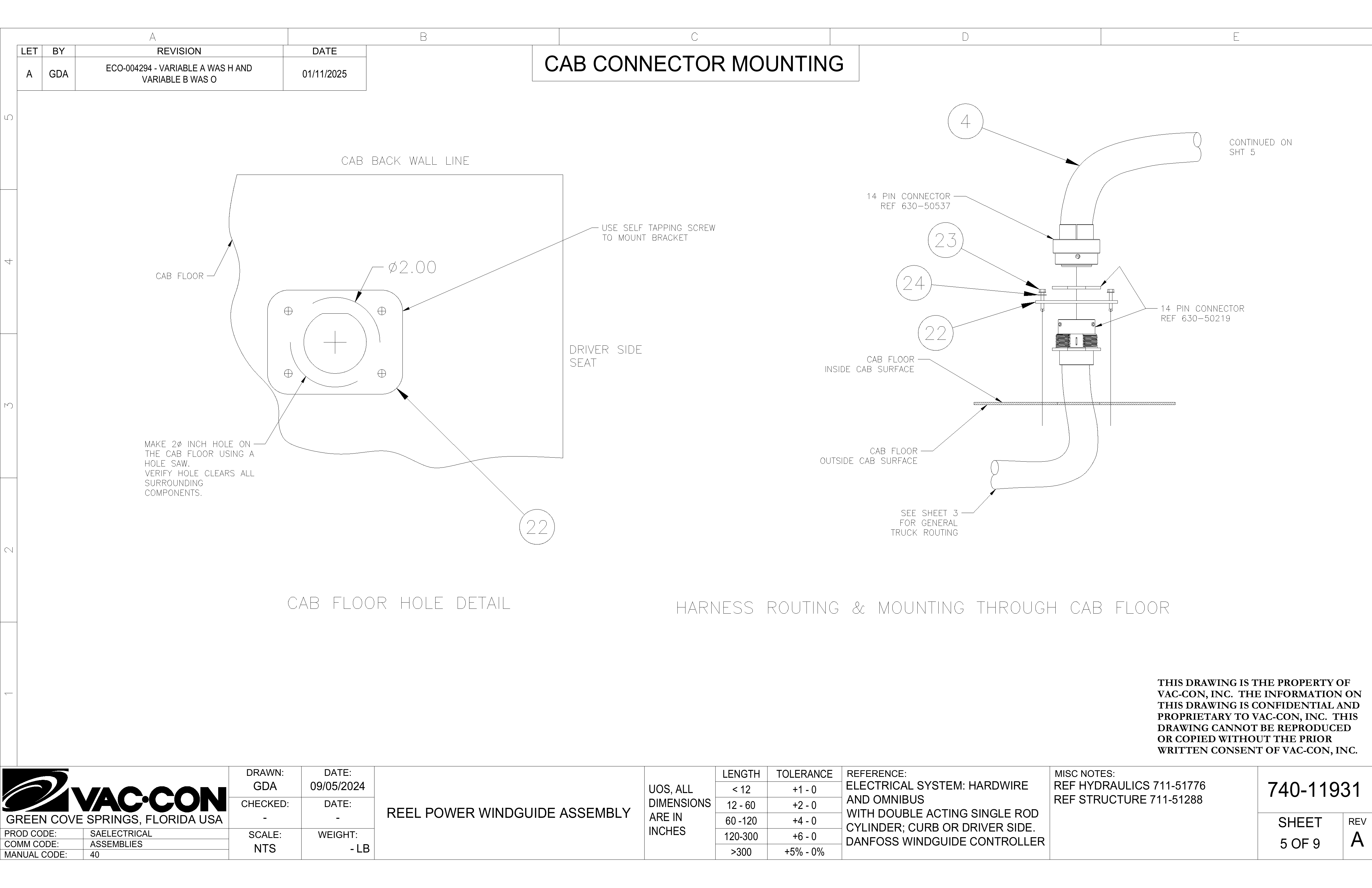 CAB CONNECTOR MOUNTING