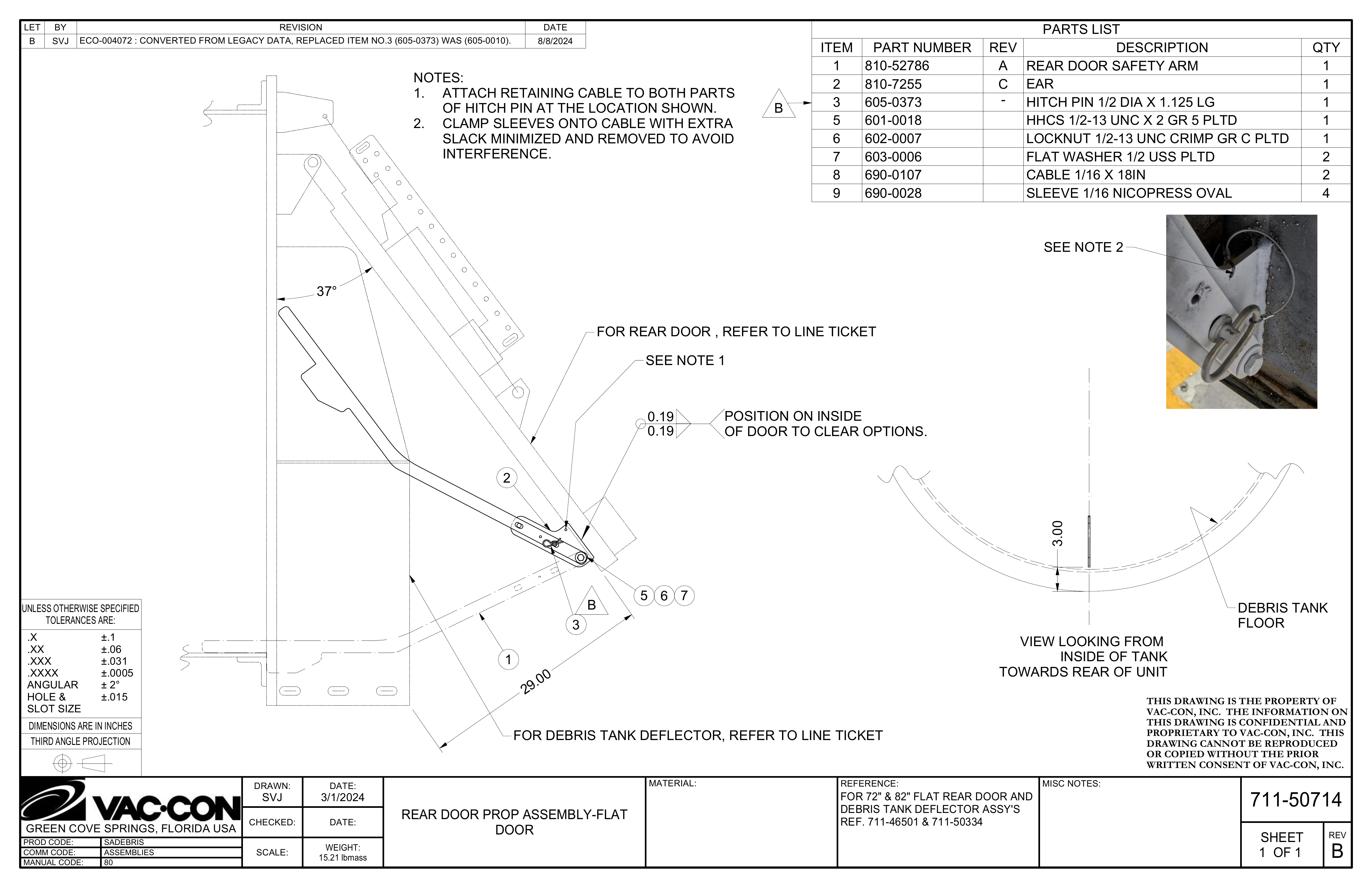 B SVJ ECO-004072:CONVERTEDFROMLEGACYDATA,REPLACEDITEMNO.3(605-0373)WAS(605-0010). 882024