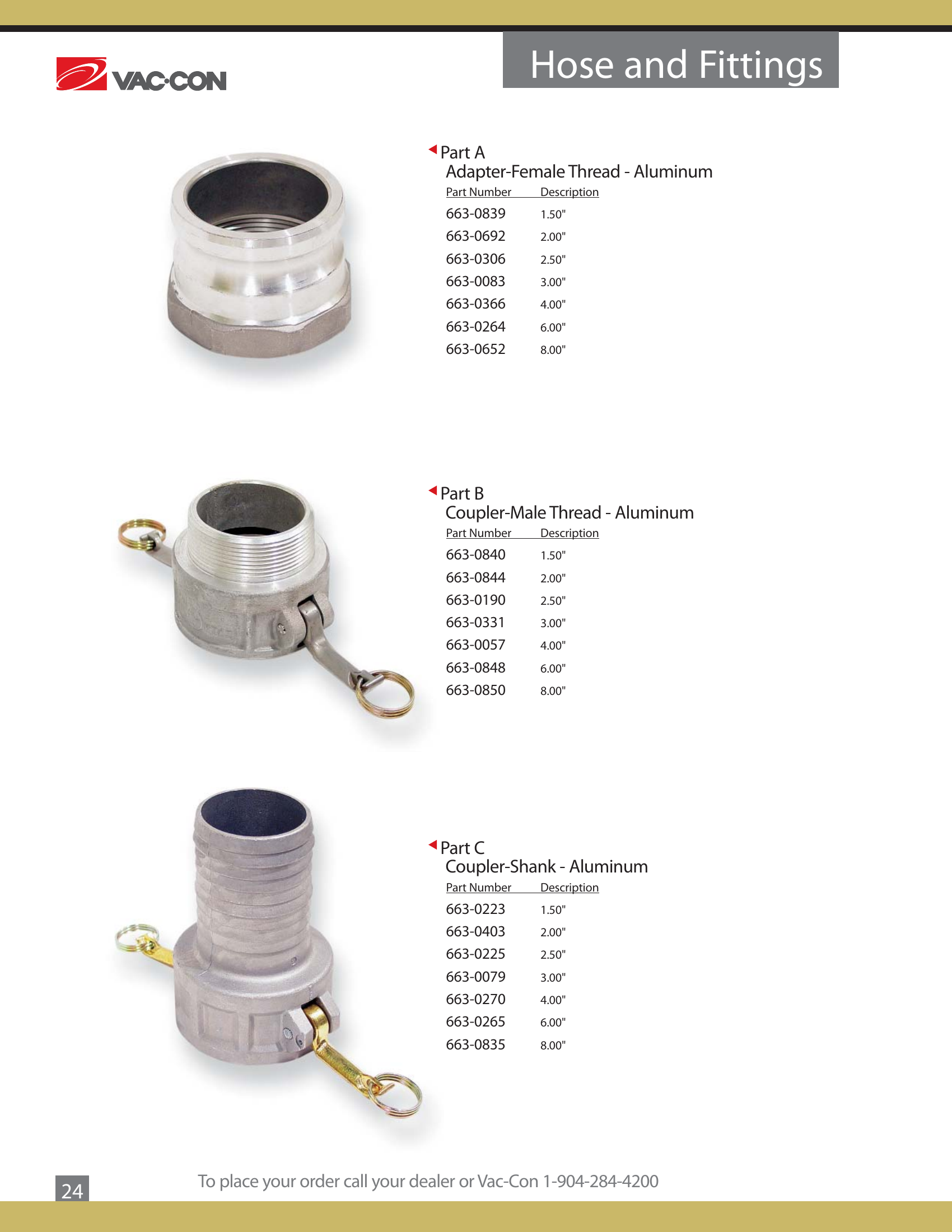 Hose and Fittings - New Parts