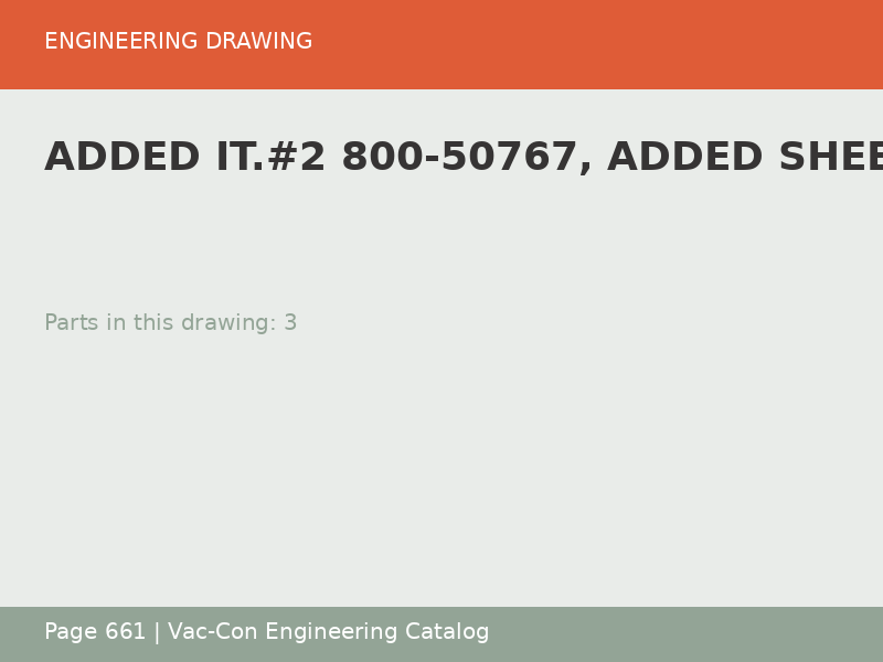 ADDED IT.#2 800-50767, ADDED SHEET 2 & 3