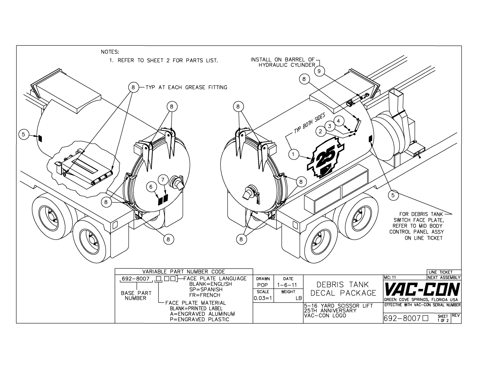 ,692-8007 I D Dd}-Face Plate Language