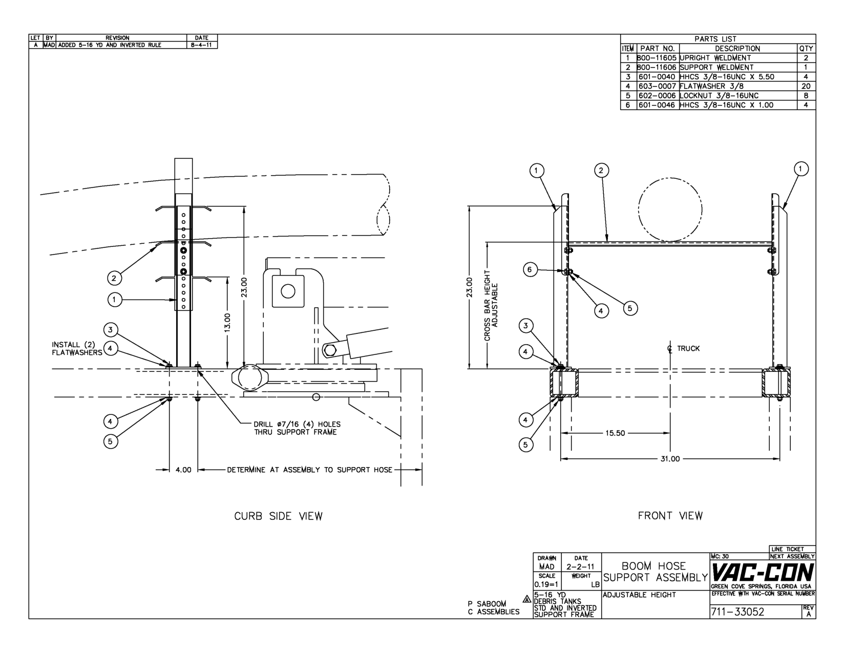 00-11605 Upright Weldment