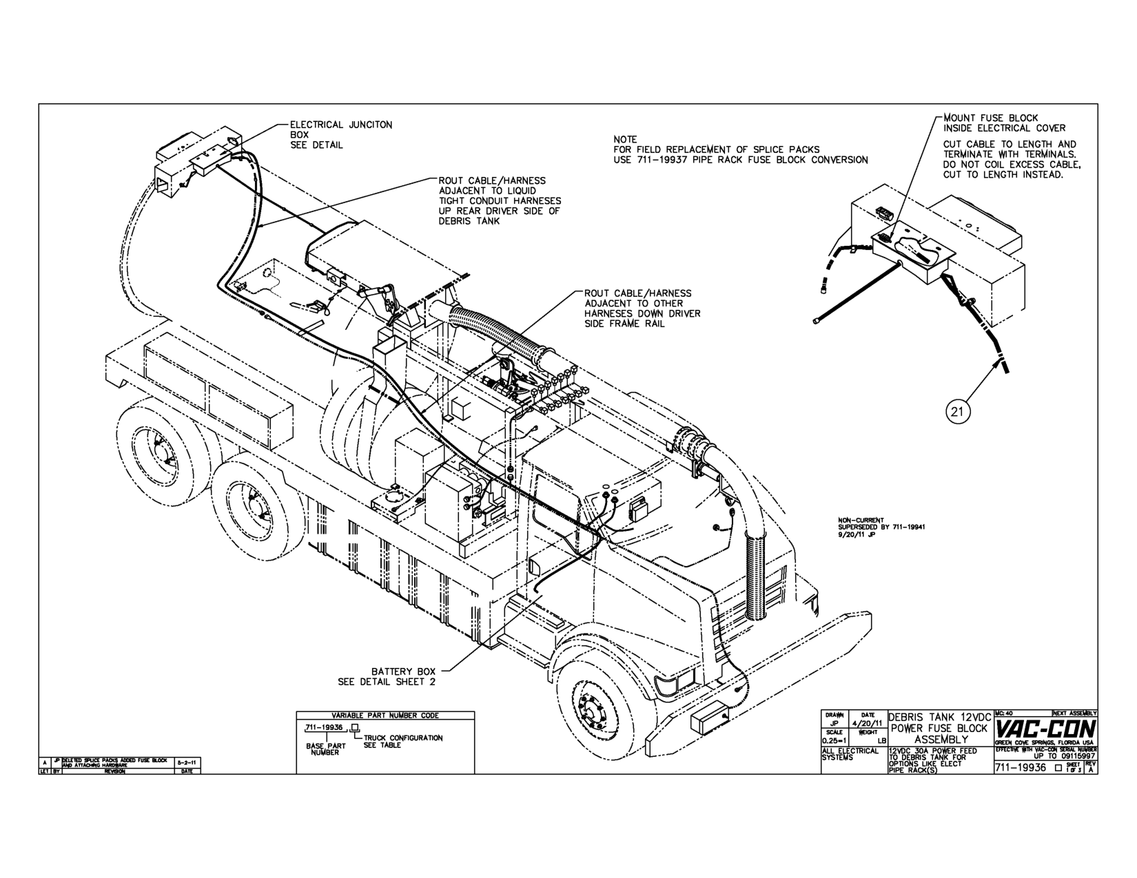 Use 711-19937 Pipe Rack Fuse Block Conversion