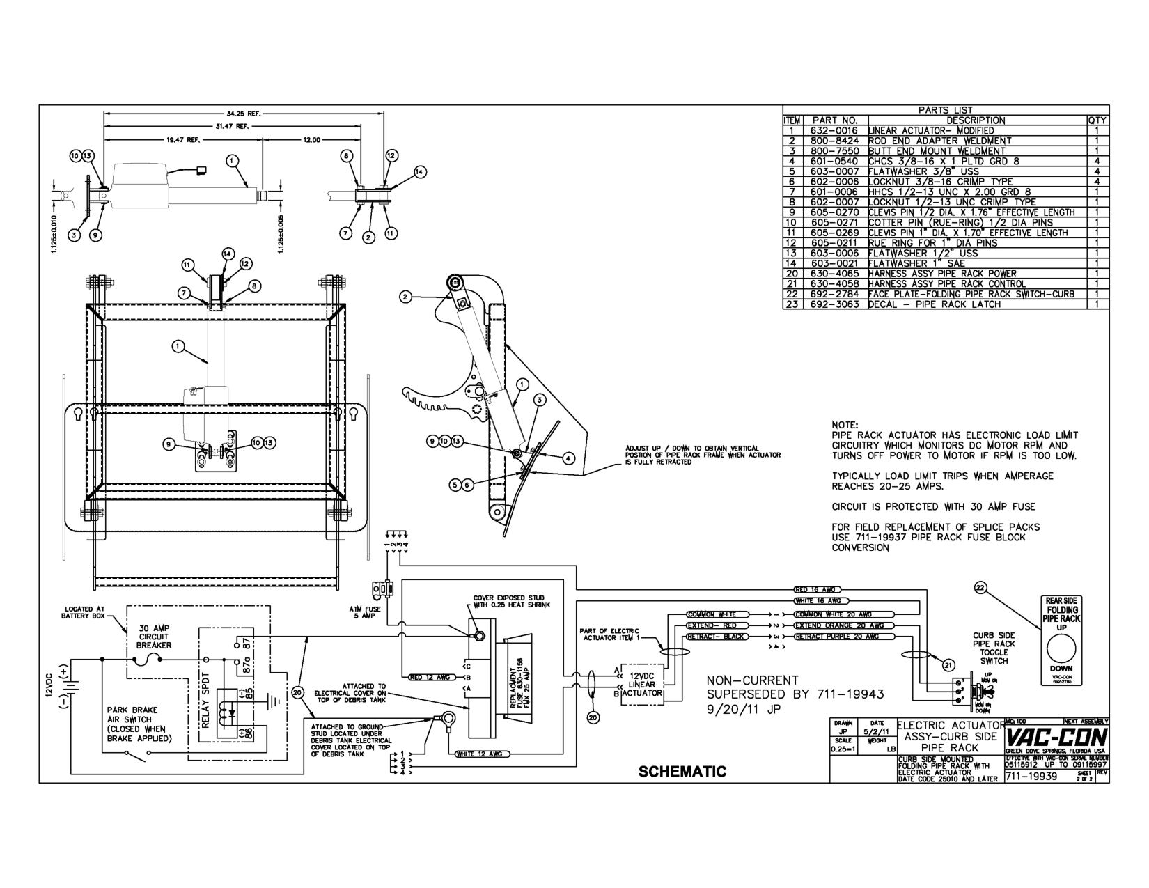 Pipe Rack Actuator Has Electronic Load Limit