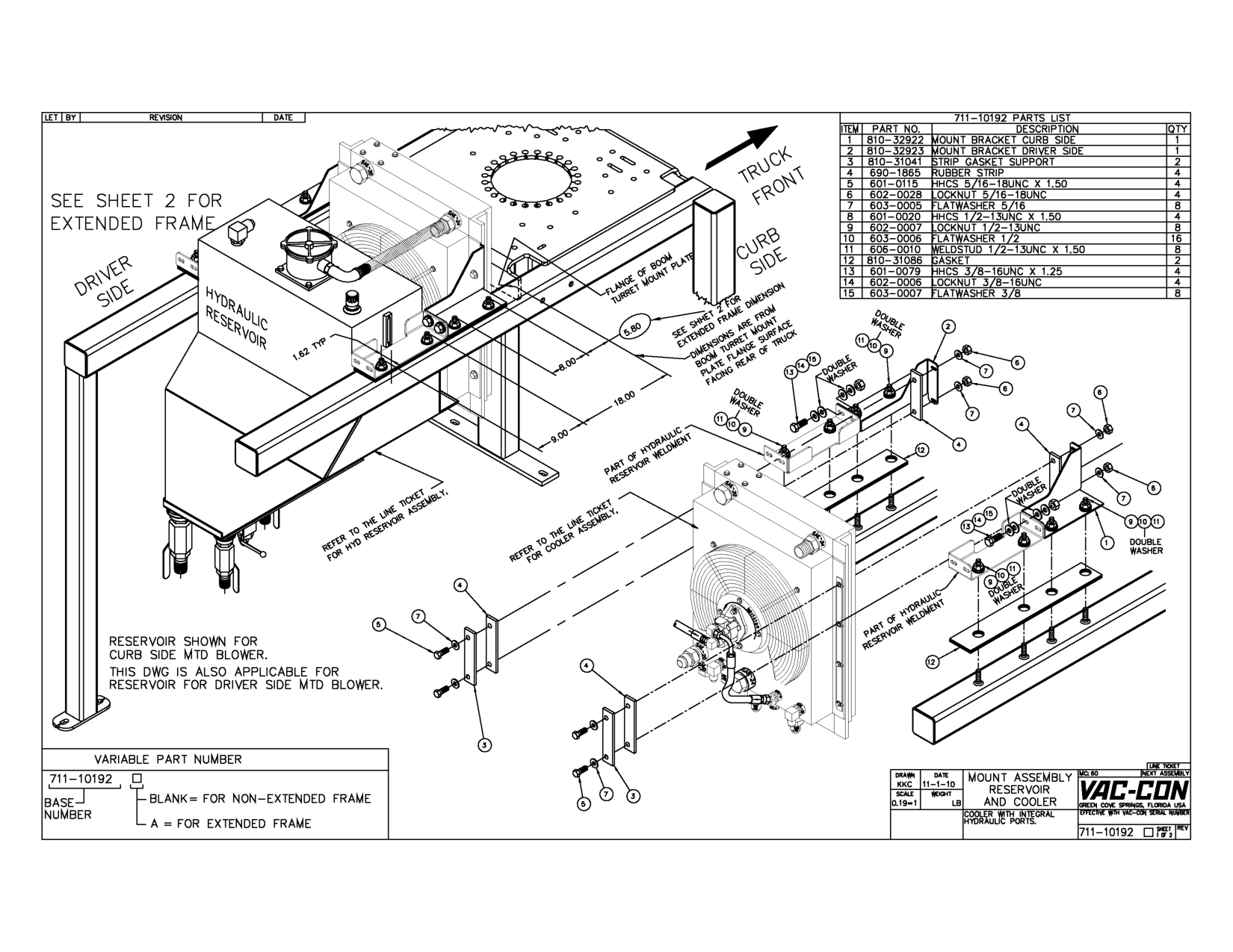Reservoir For Driver Side Mtd Blower.