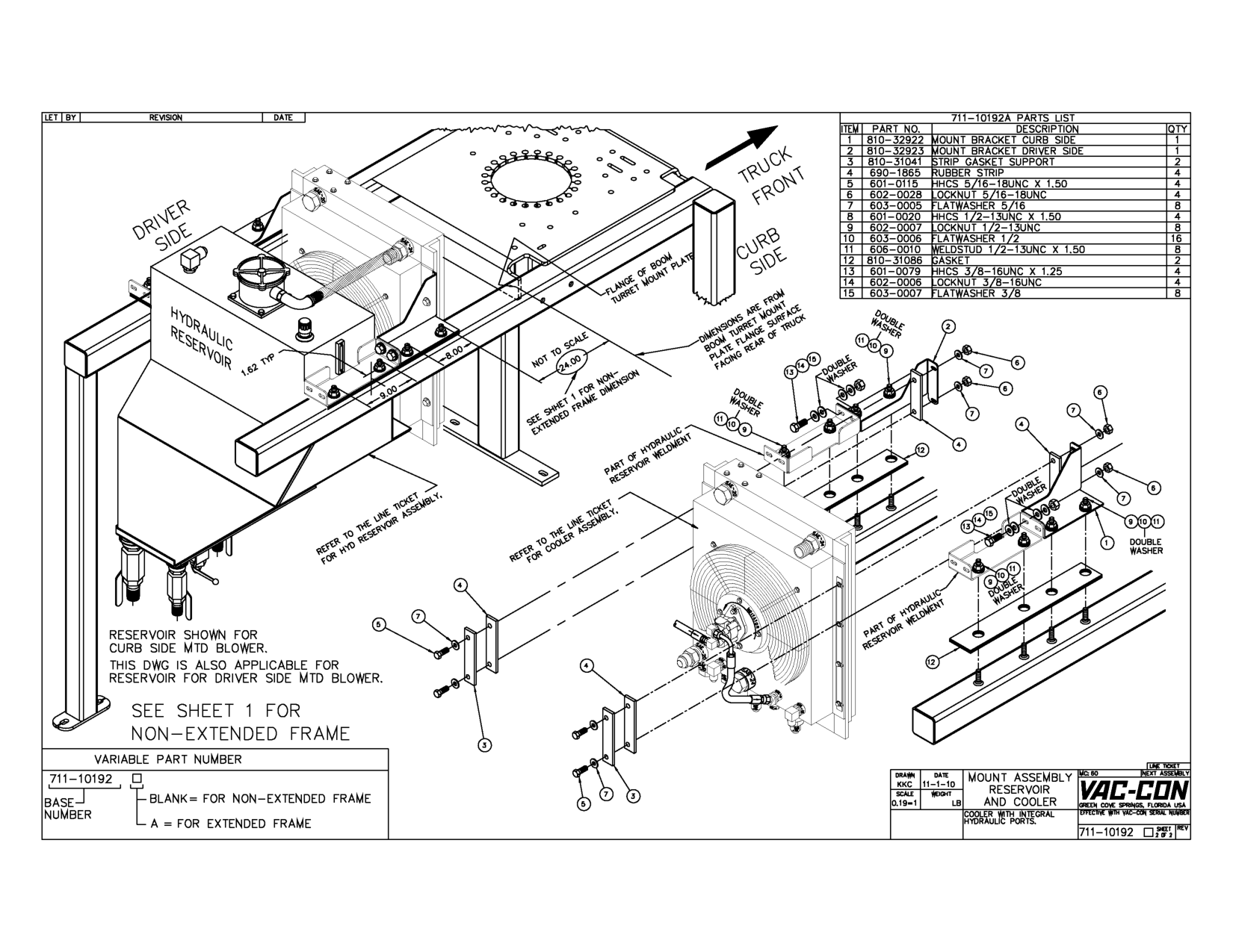 Reservoir For Driver Side Mtd Blower.