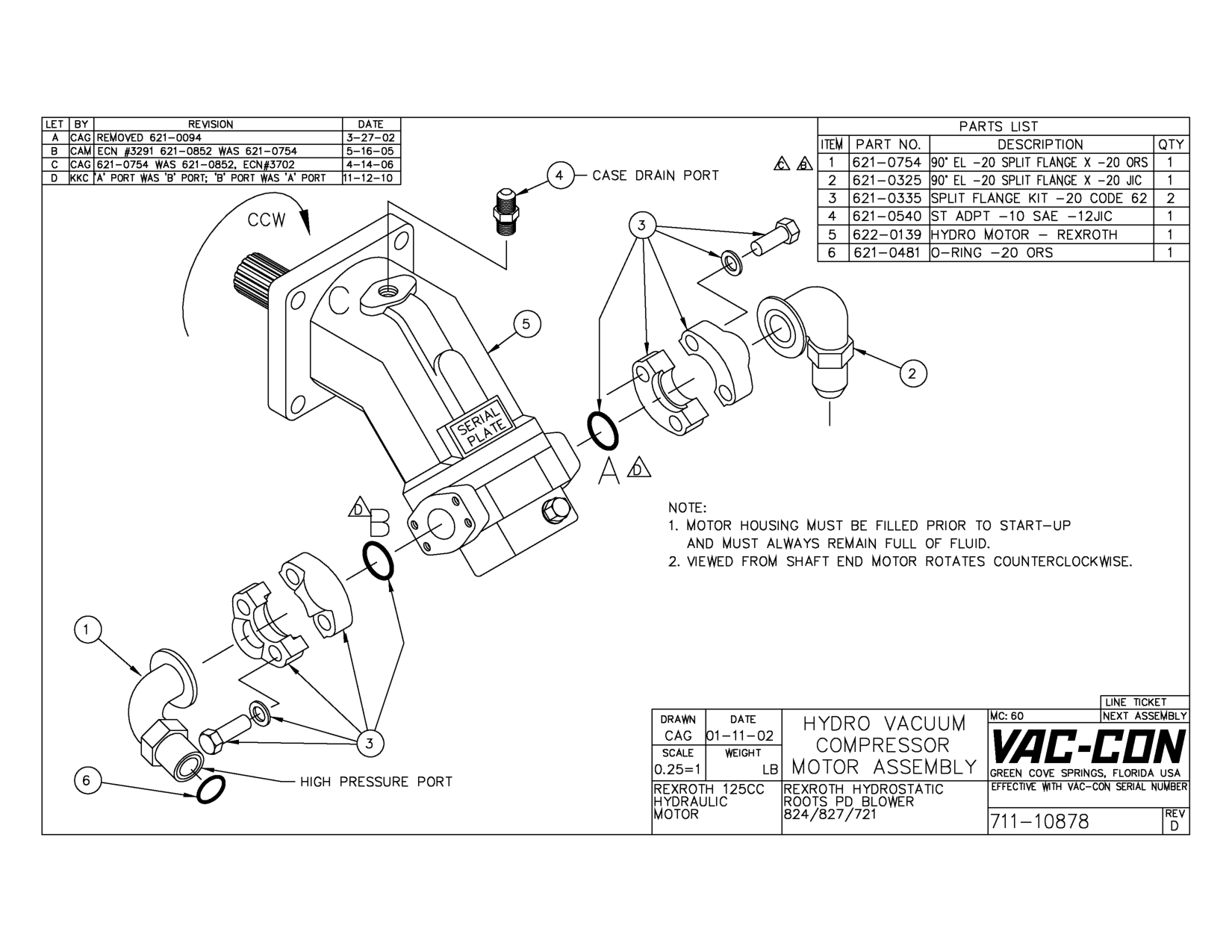 2. Viewed From Shaft End Motor Rotates Counterclockwise.