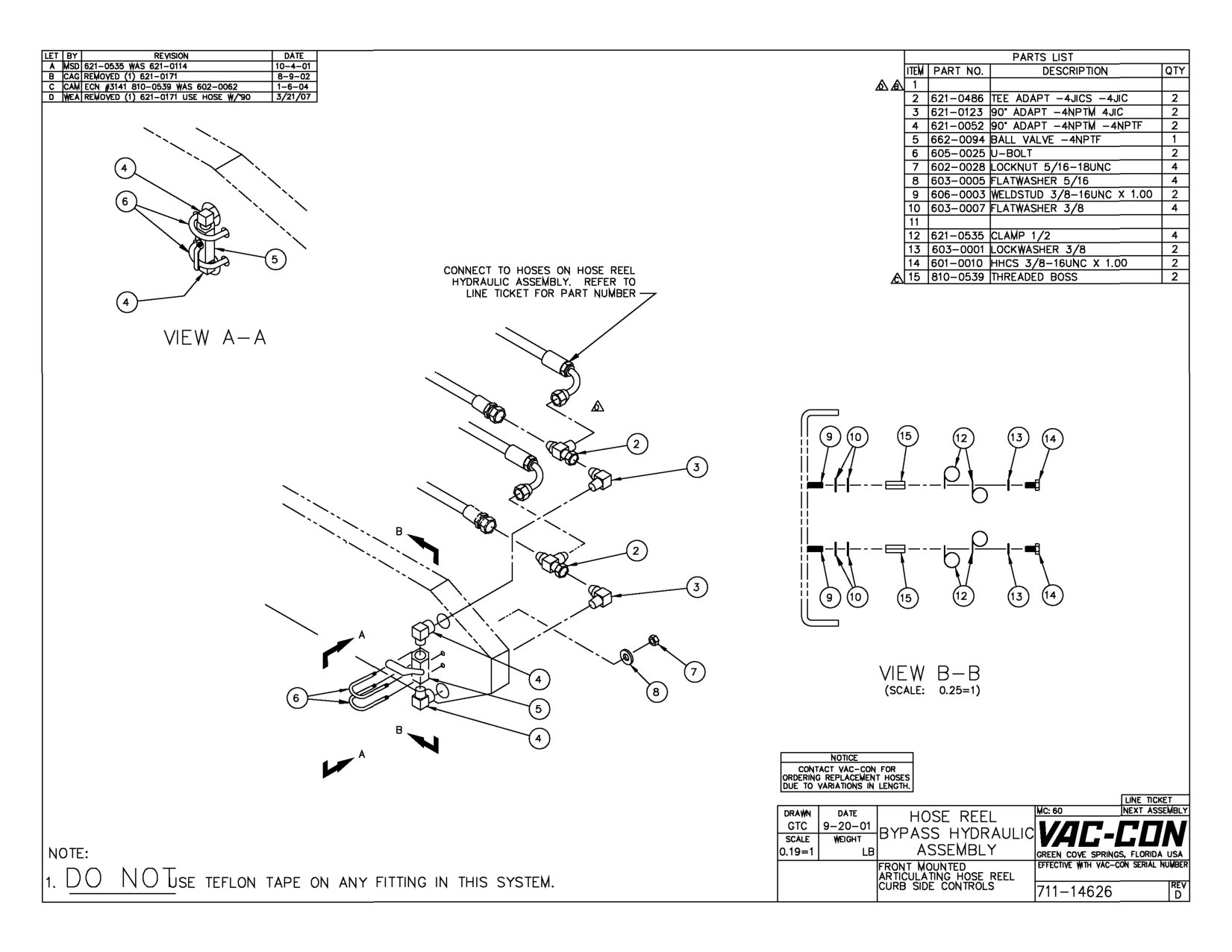 1. Do N 0 Use Teflon Tape On Any Fitting In This System.