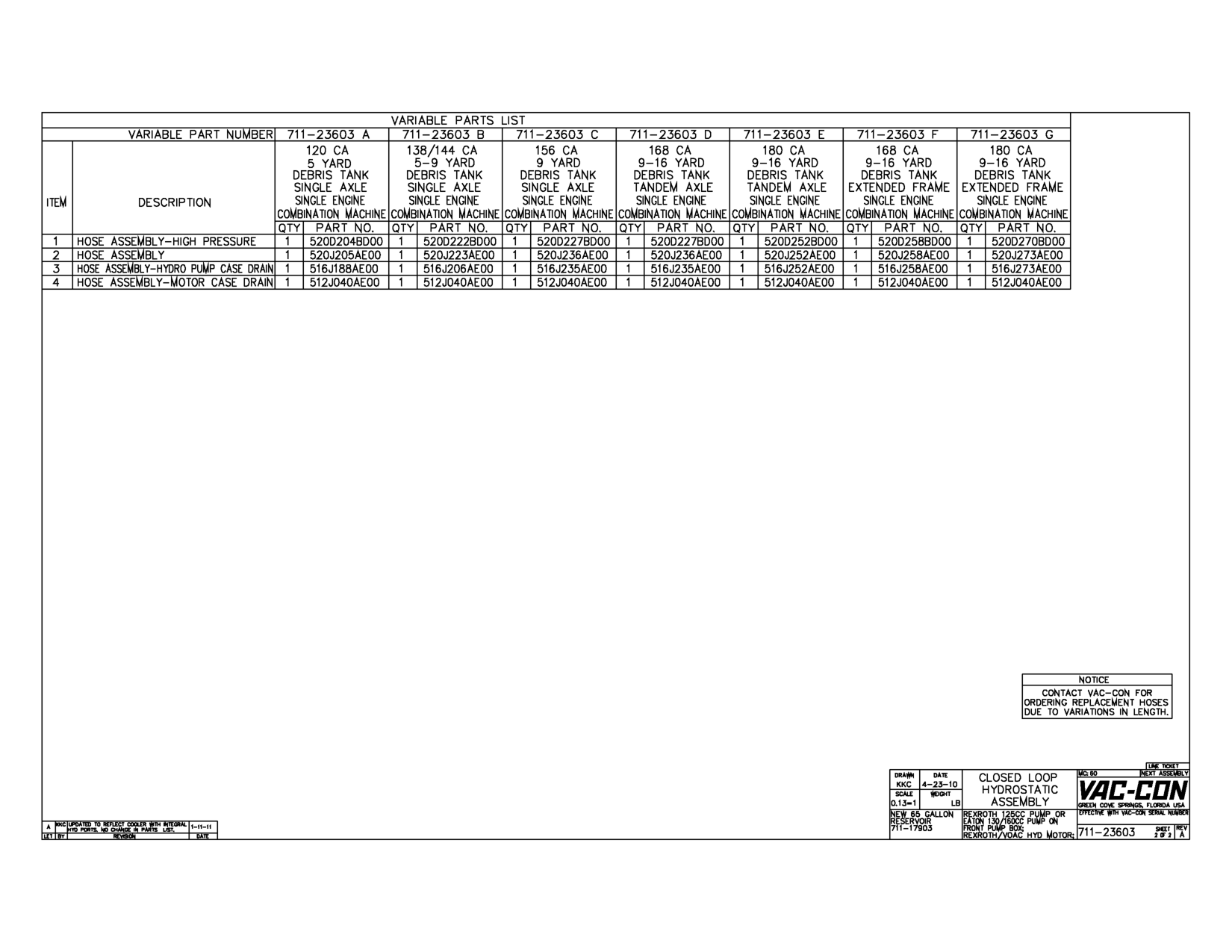 Hose Assembly-Hydro Pump Case Drain