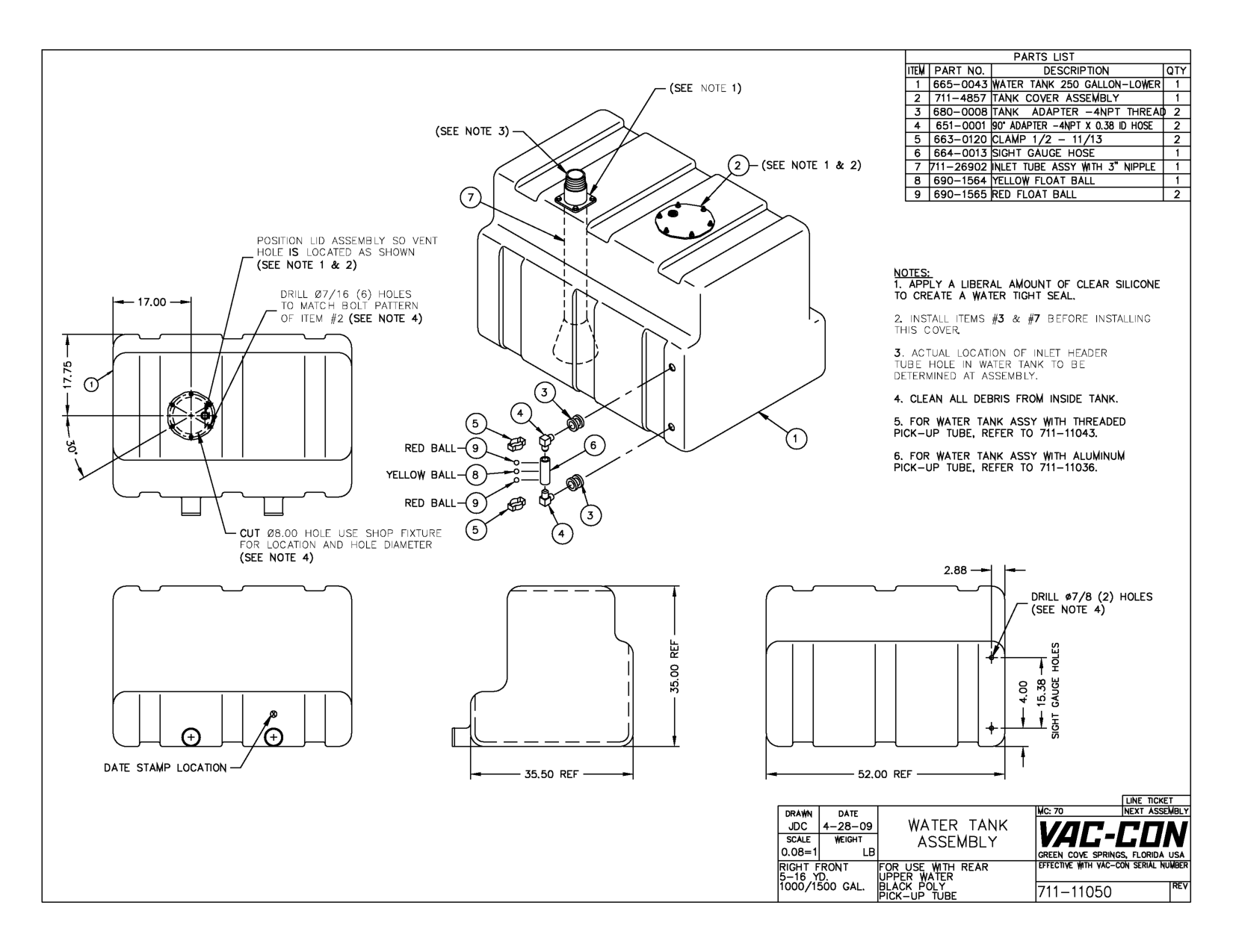 POSITION LID ASSEMBLY SO VENT