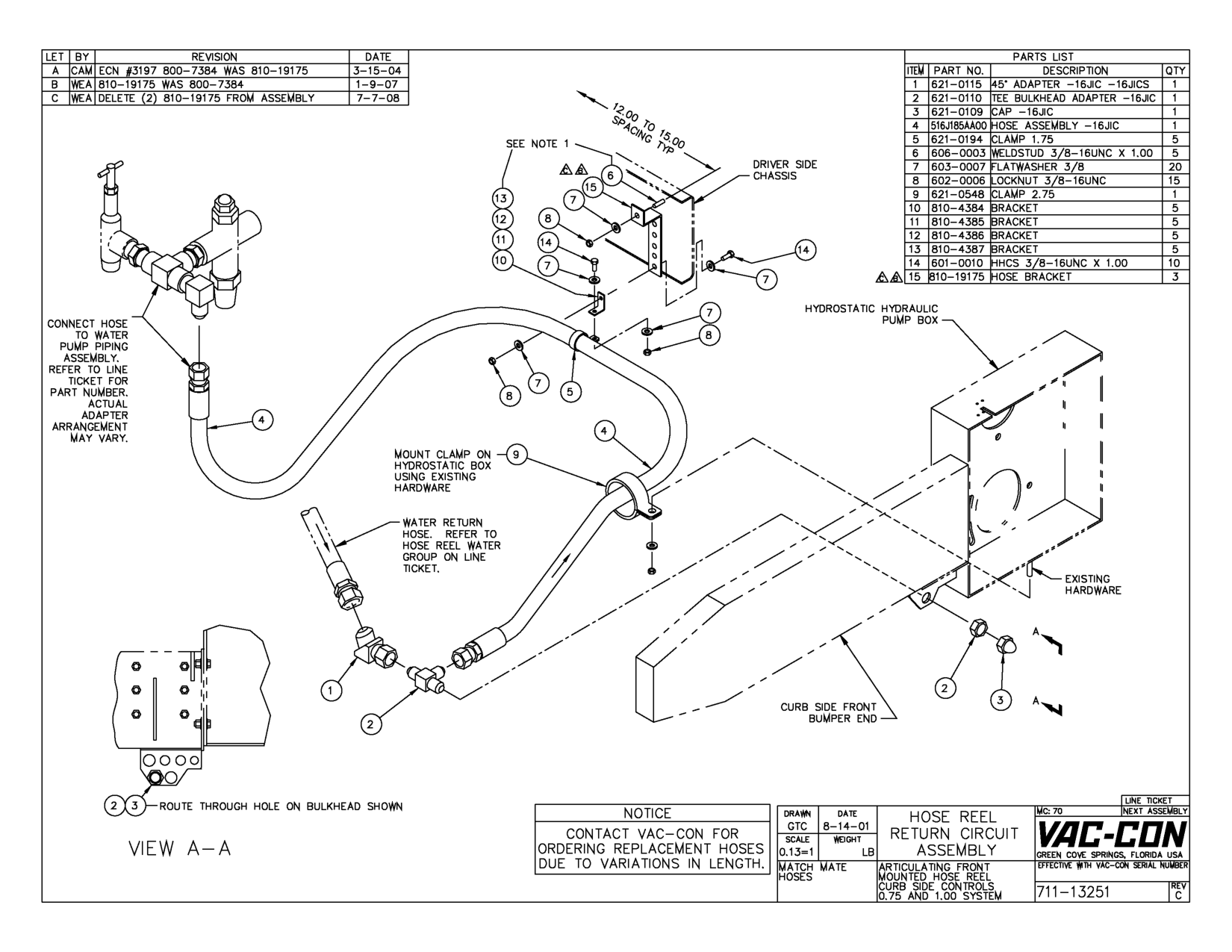 Wea Delete (2) 810-19175 From Assembly