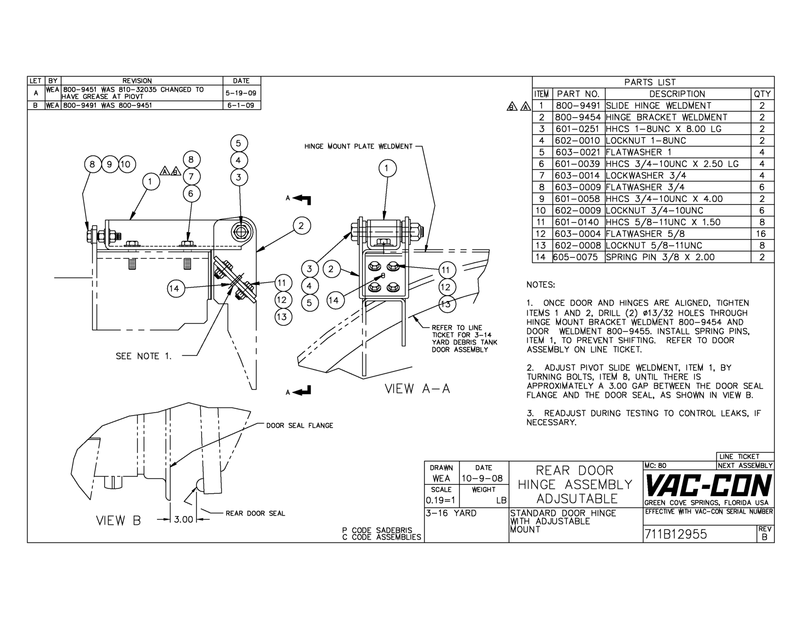 Approximately A 3.00 Gap Between The Door Seal