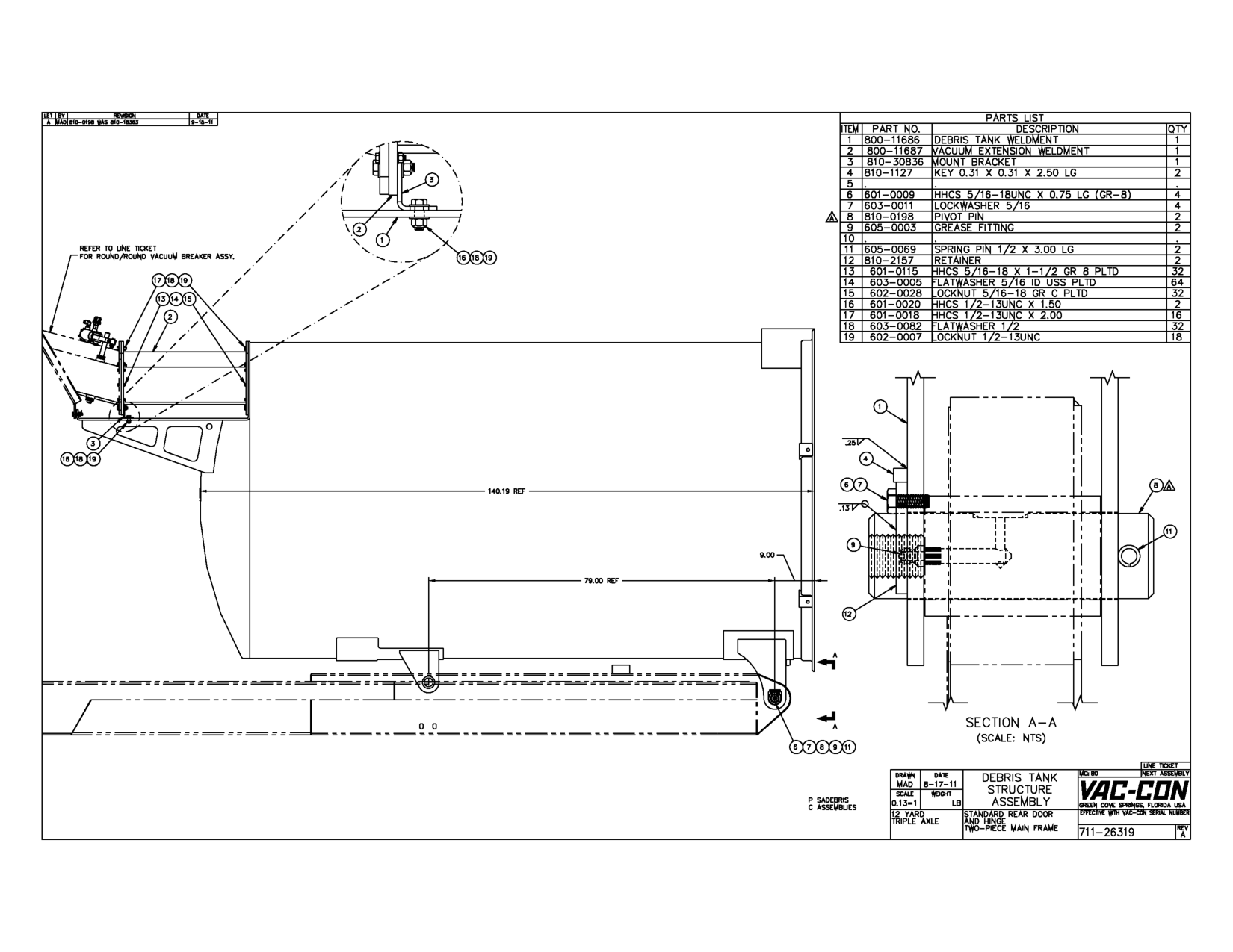 Acuum Extension Weldment