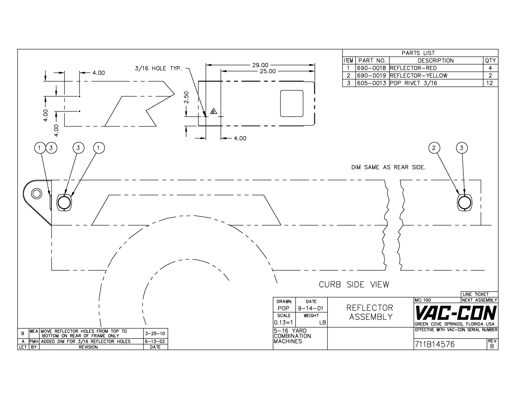 Bottom On Rear Of Frame Only