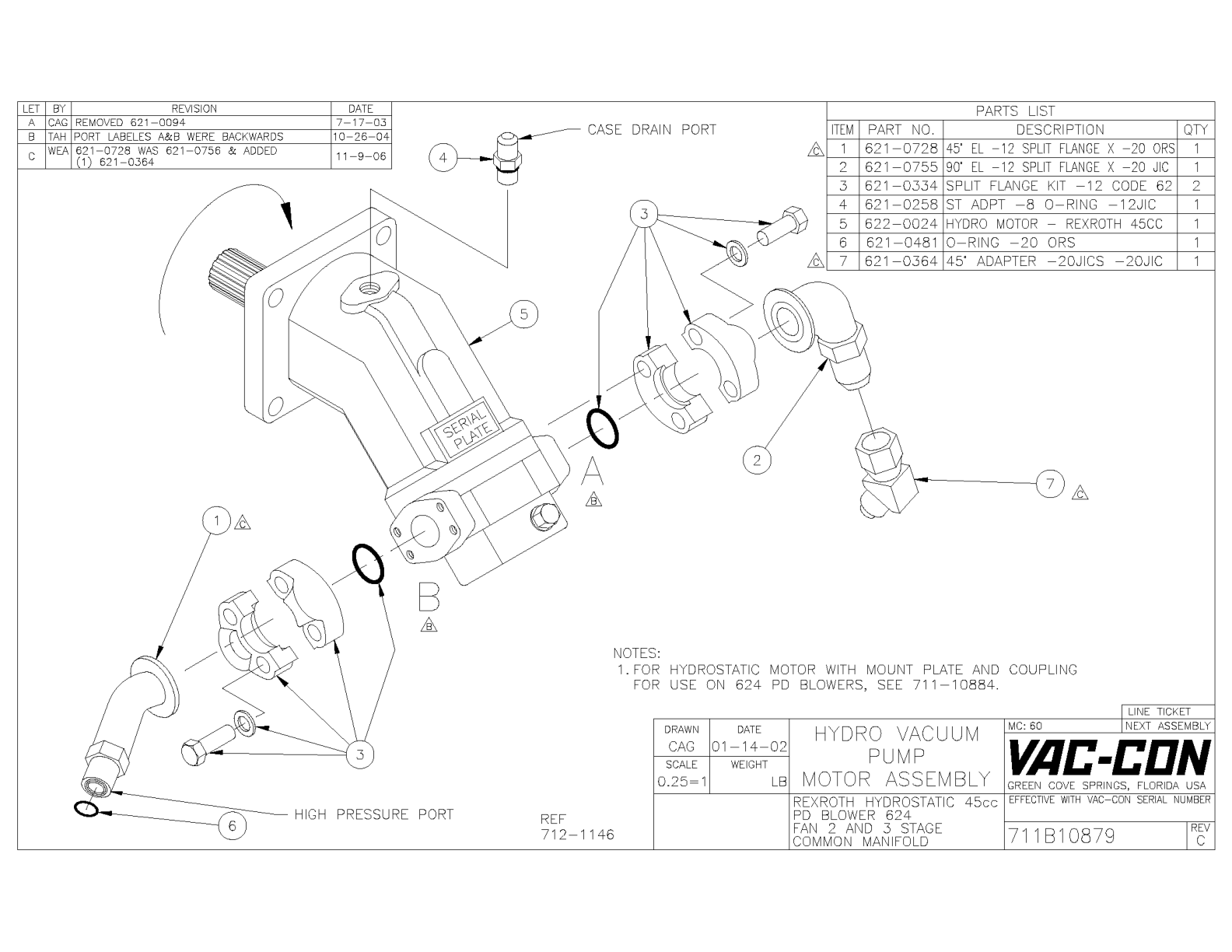 Motor Hydro 45Cc Bent Axis Sae