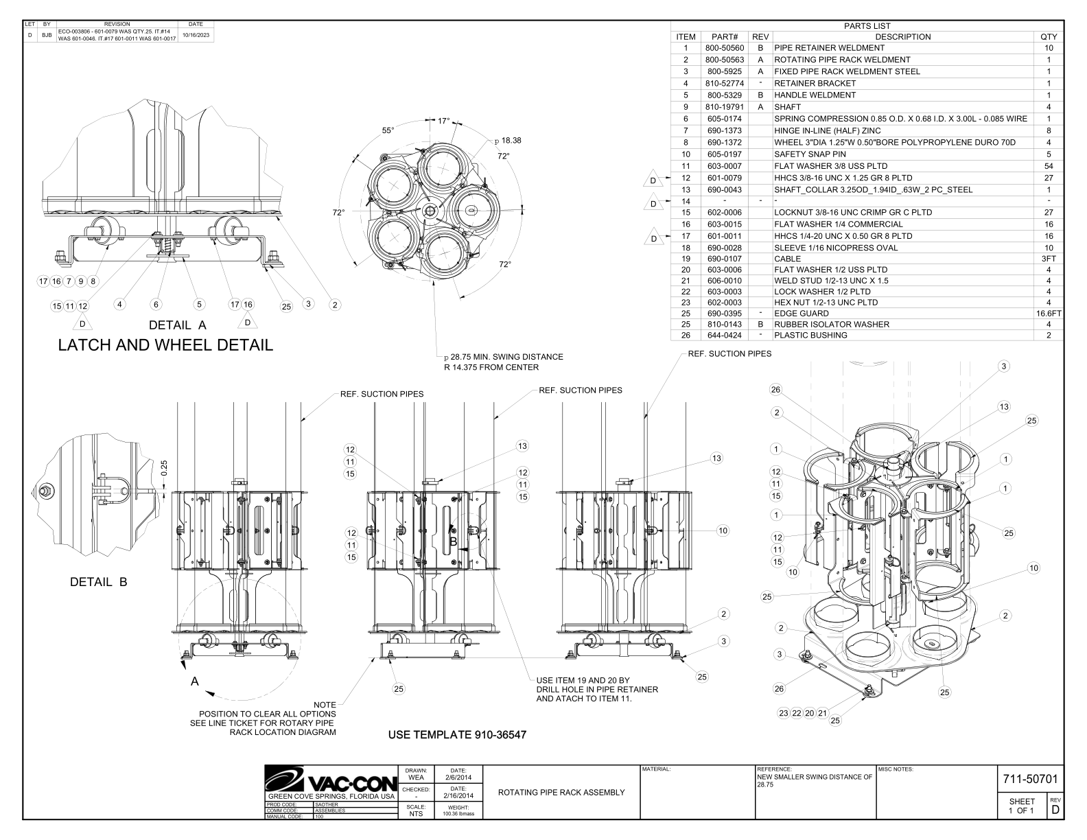 Rotating Pipe Rack Assembly