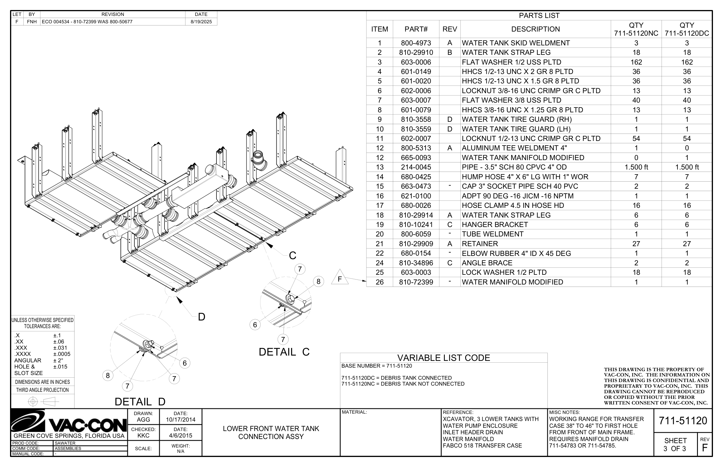 Water Tank Skid Weldment