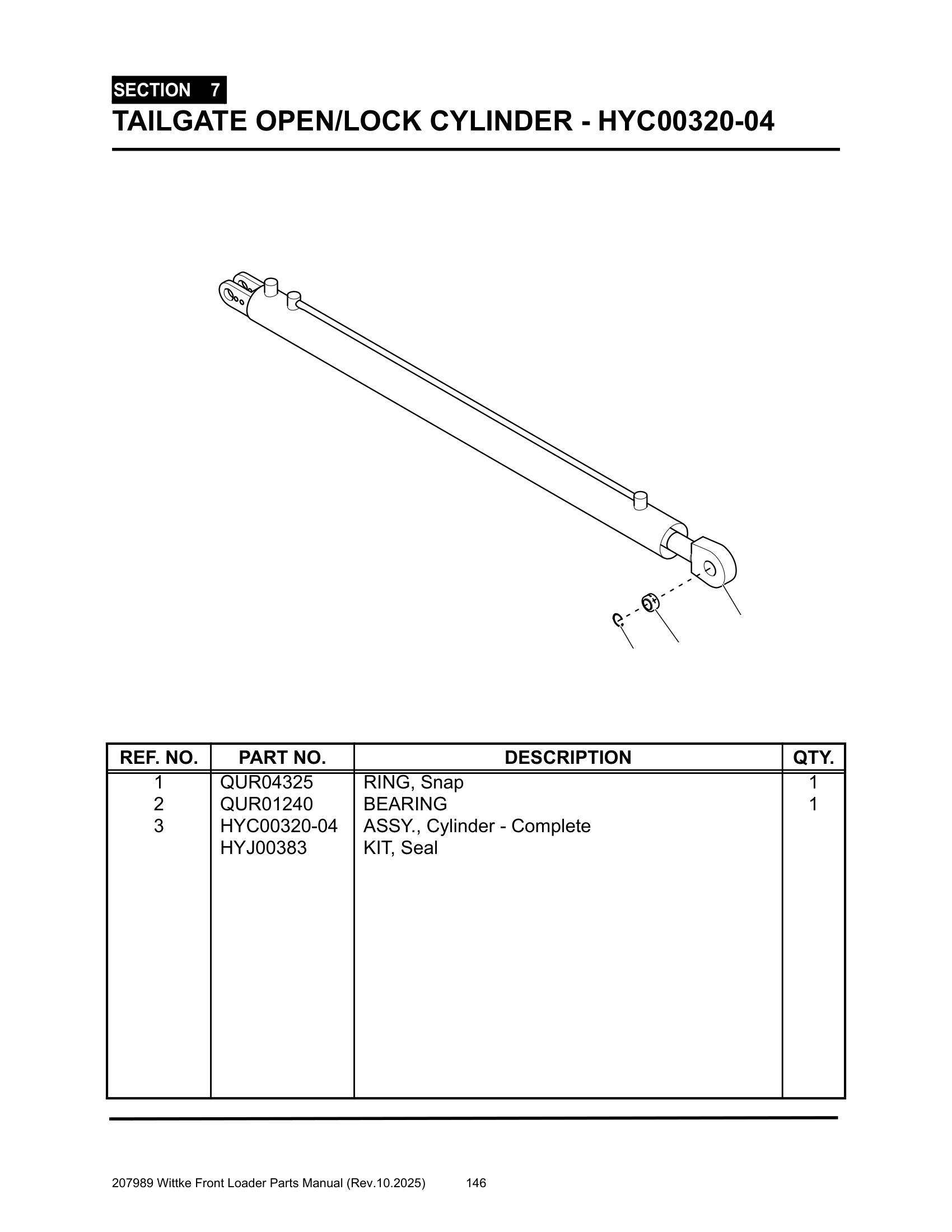 Service Hoist Cylinder