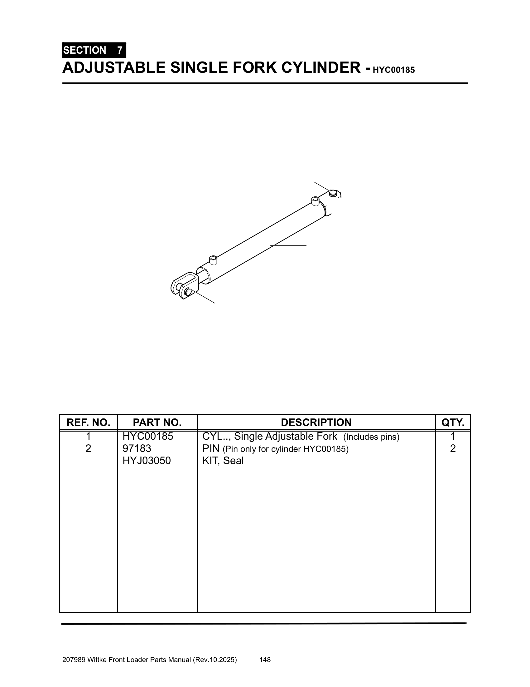 Adjustable Dual Fork Cylinder